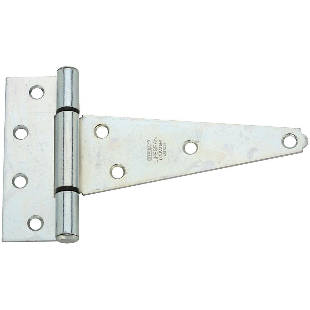 National Hardware - V286 6" Heavy Duty T-Hinges With No Screws - Boxed Loose