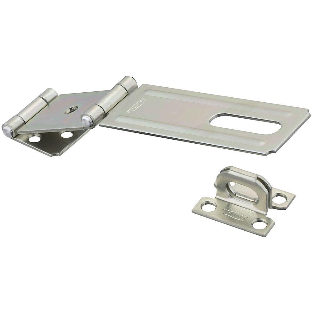 National Hardware Zinc Plated Double Hinge Safety Hasp, 4-1/2"