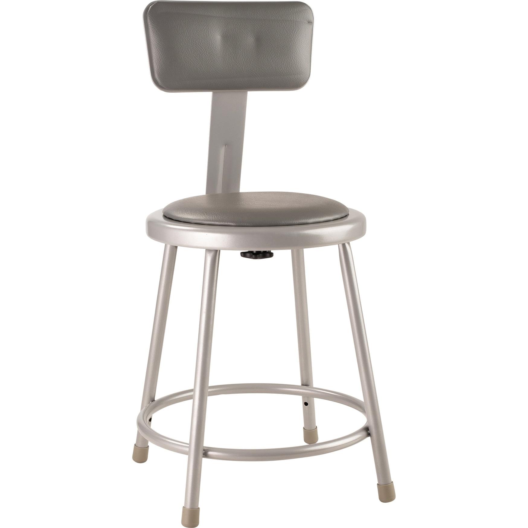 Heavy Duty Steel Stool With Backrest