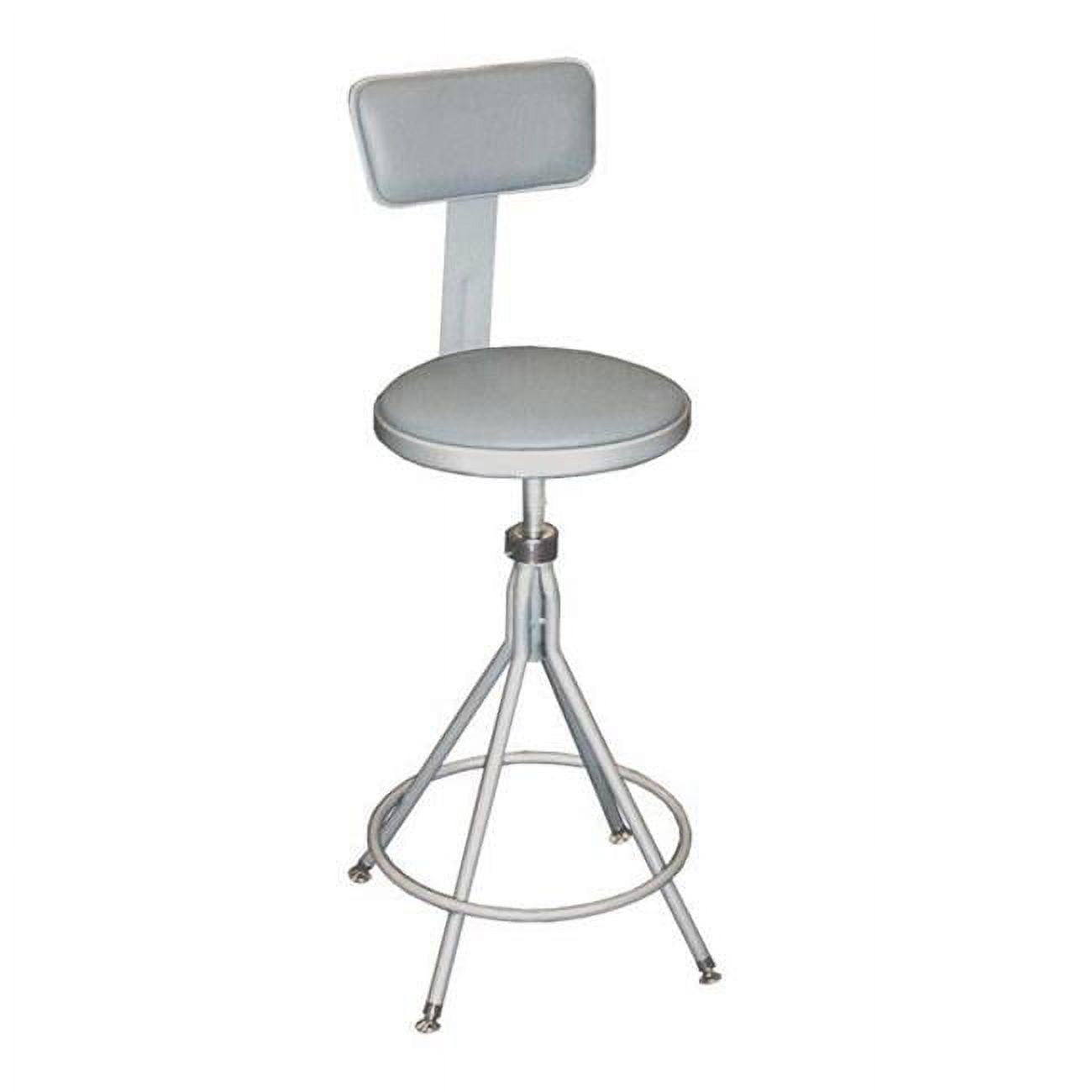 6500 Series Backed Adjustable Height Ergonomic Lab Stool with Footring