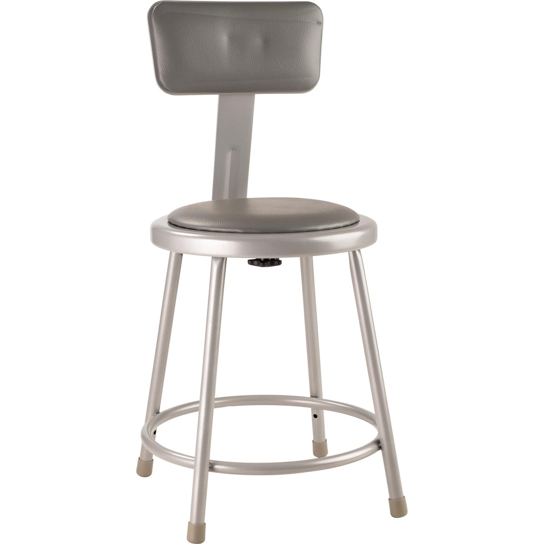 6200 Series Backed Adjustable Height Ergonomic Lab Stool with Footring