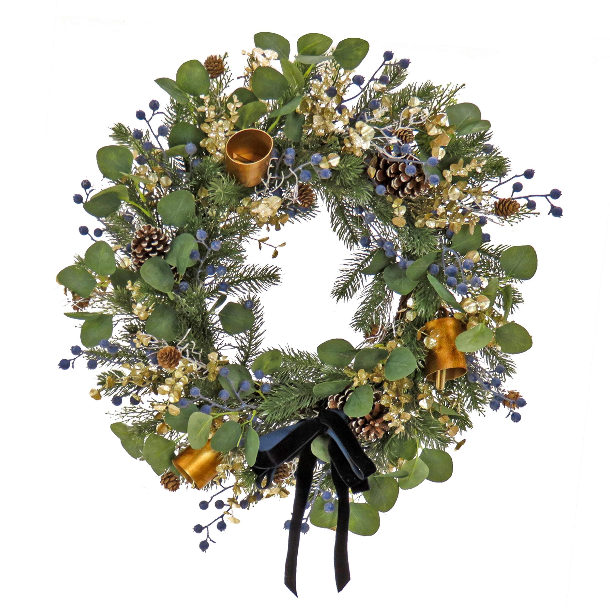 28'' Faux Pinecone Silk Wreath