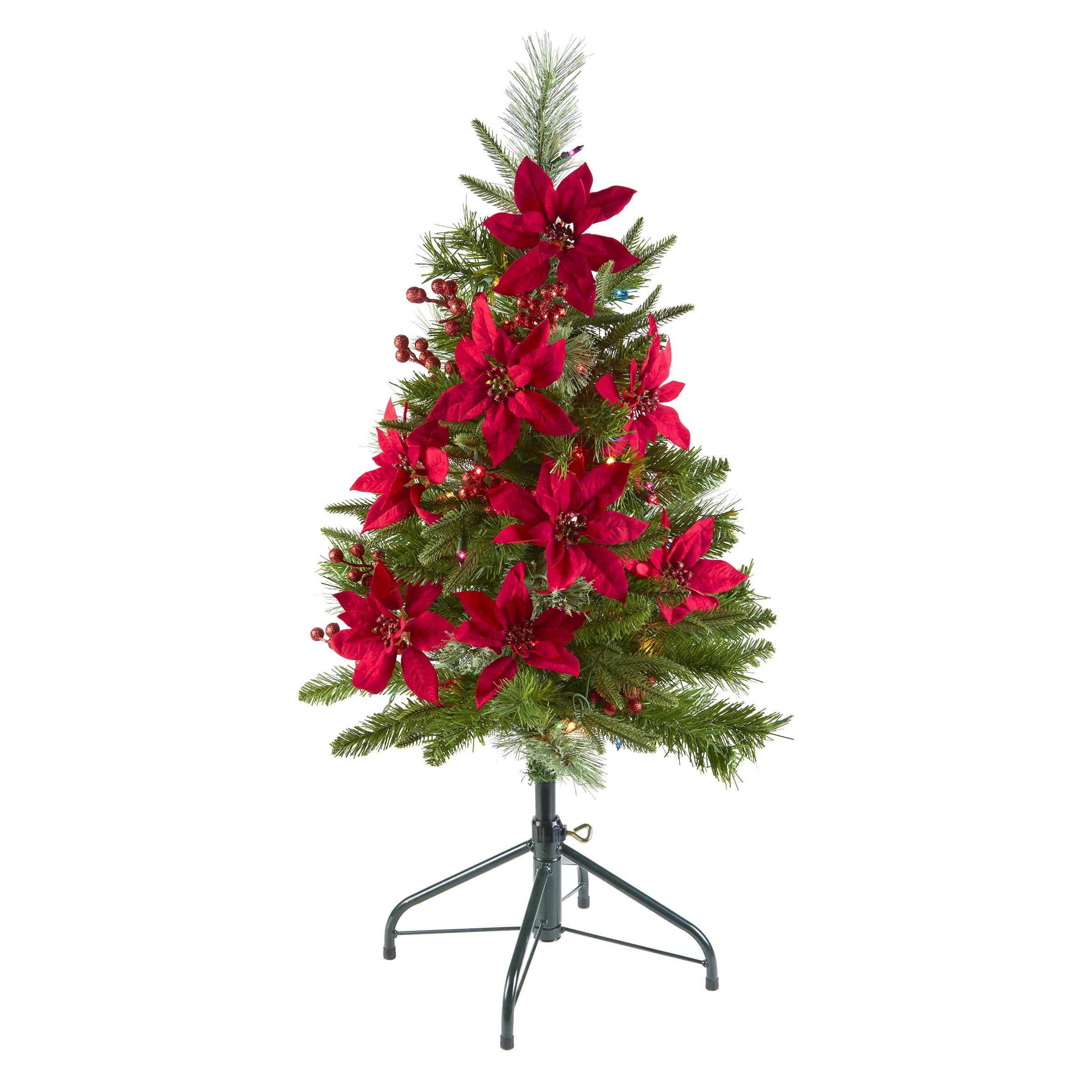 3-Foot Green Fir Tabletop Christmas Tree with Multicolor Lights