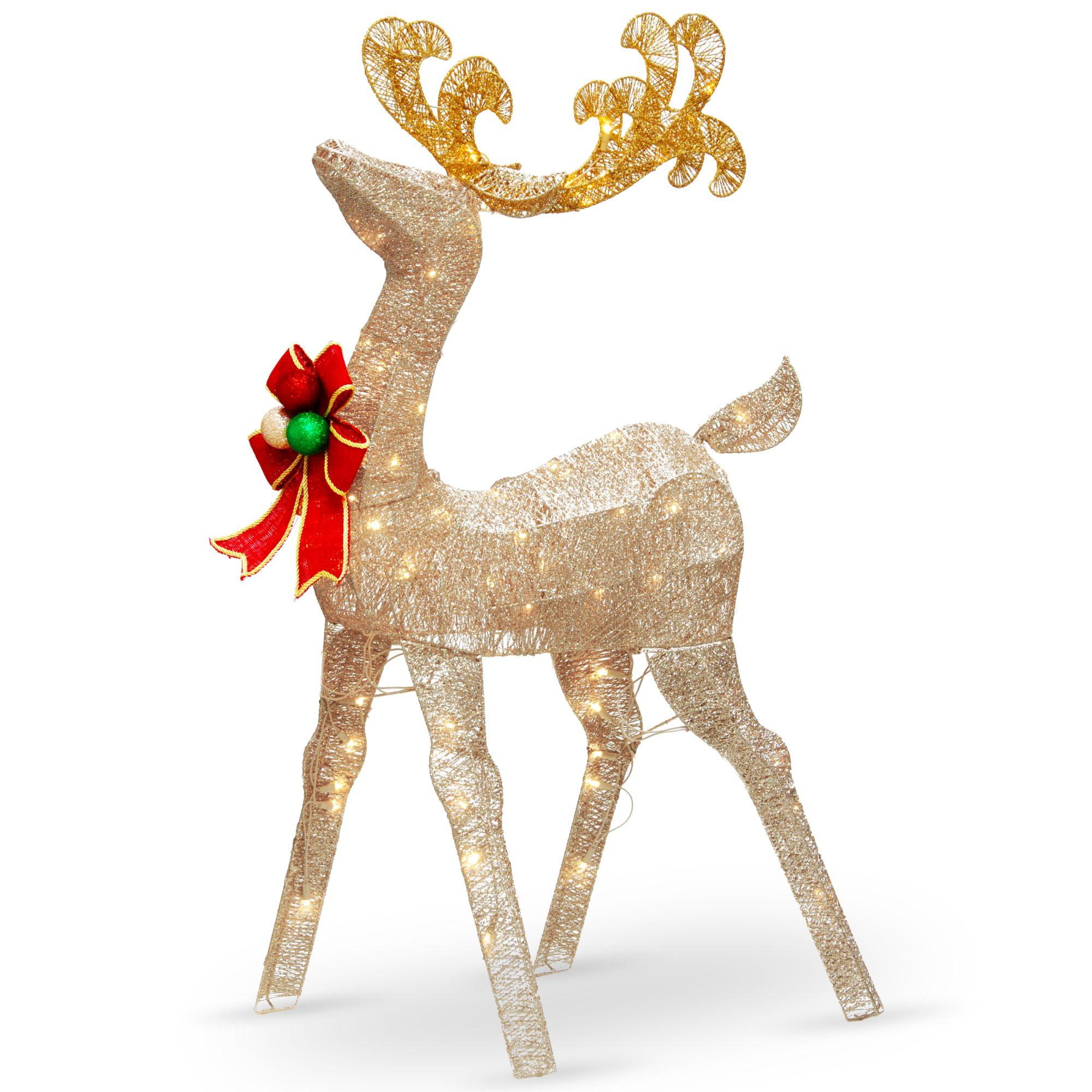 48" Prelit LED Reindeer White Lights - National Tree Company