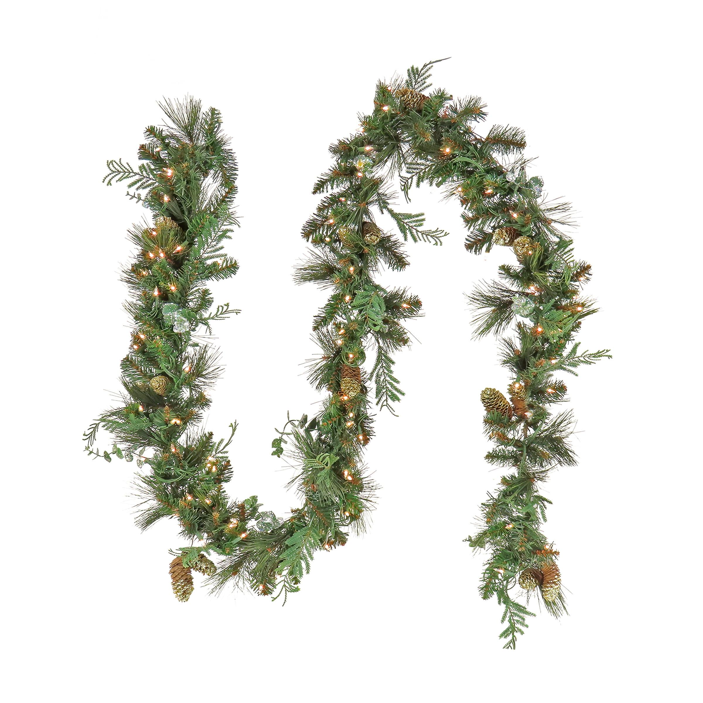 108'' in. Lighted Faux Mixed Assortment Garland