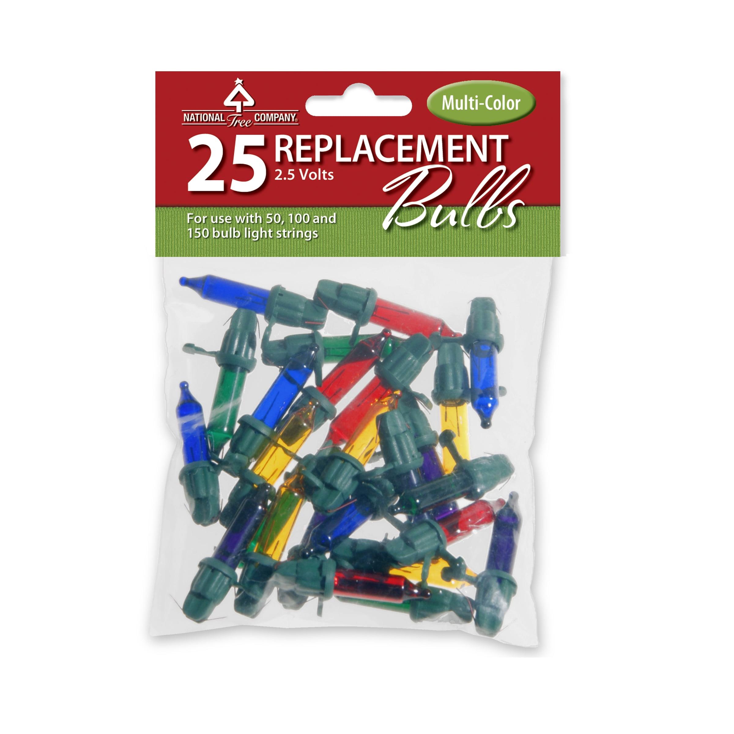 National Tree Company Replacement Bulbs, 25 Multicolor