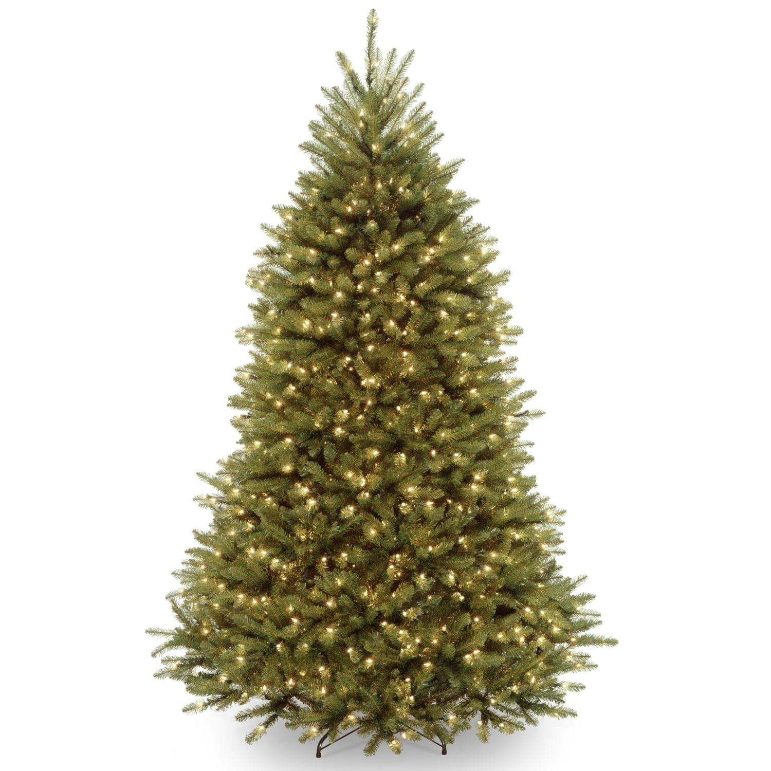 6.5' Prelit Dunhill Fir Artificial Christmas Tree White Lights - National Tree Company