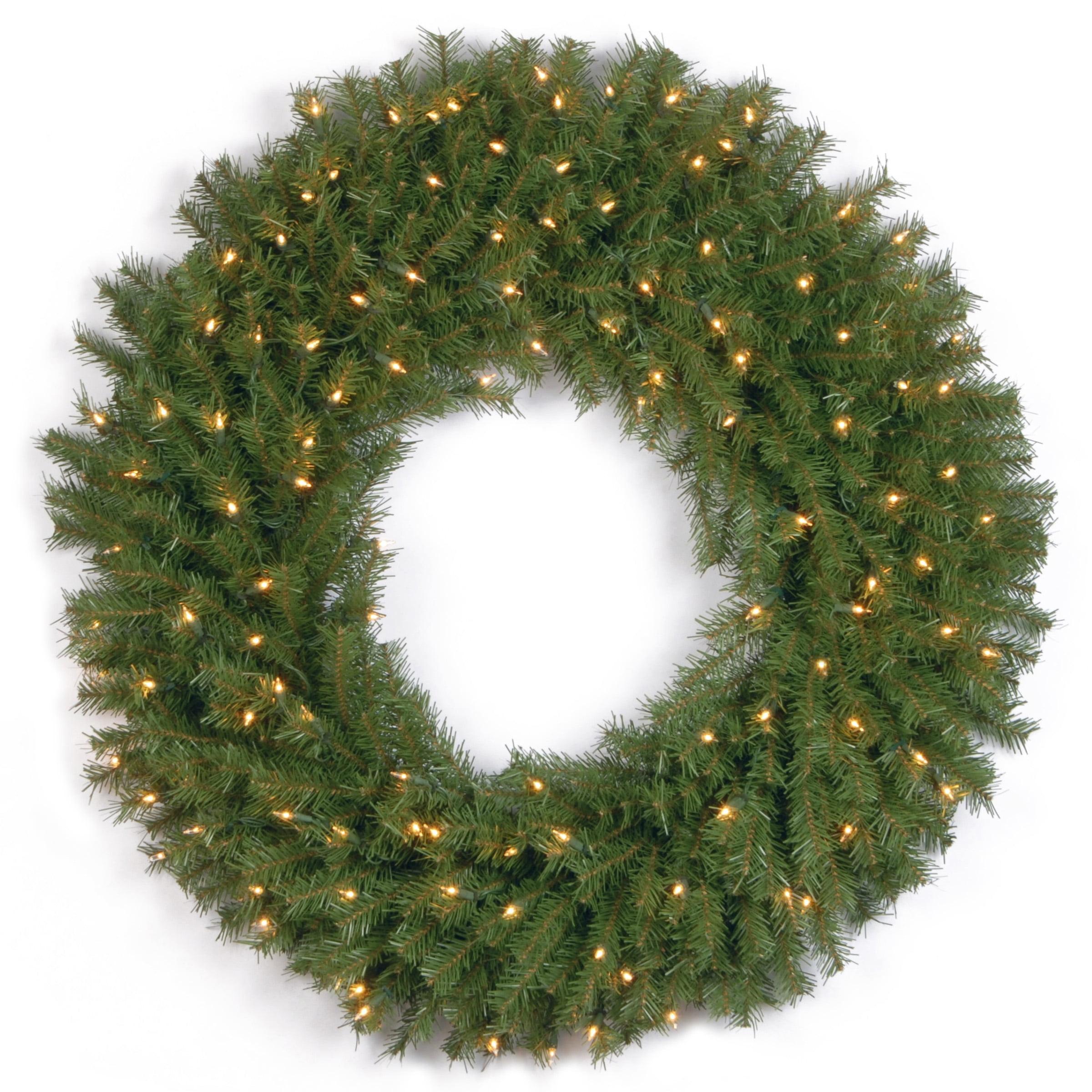 36" Prelit Norwood Fir Artificial Wreath Clear Lights - National Tree Company