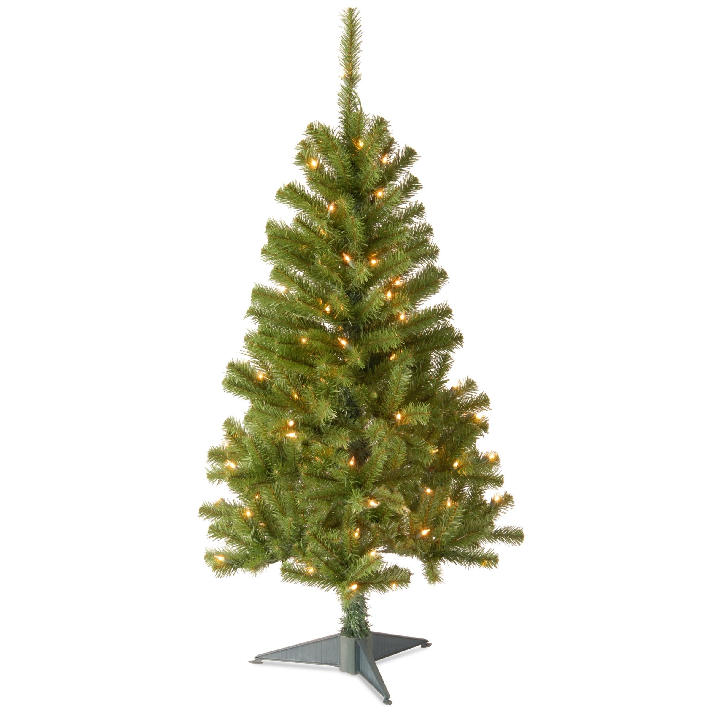 4-Foot Green Fir Prelit Artificial Christmas Tree with Warm White Lights