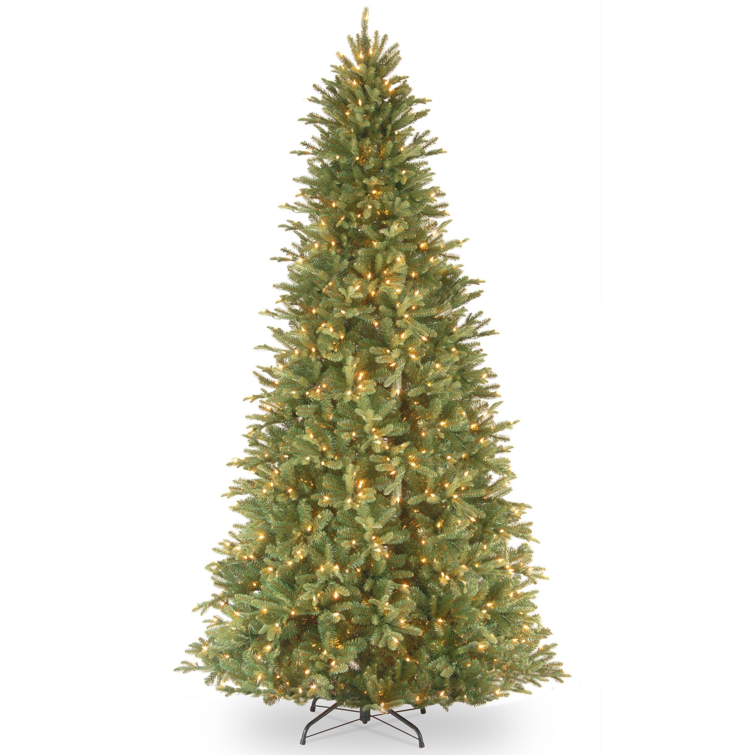 Prelit Slim Tiffany Fir Artificial Christmas Tree Clear Lights - National Tree Company