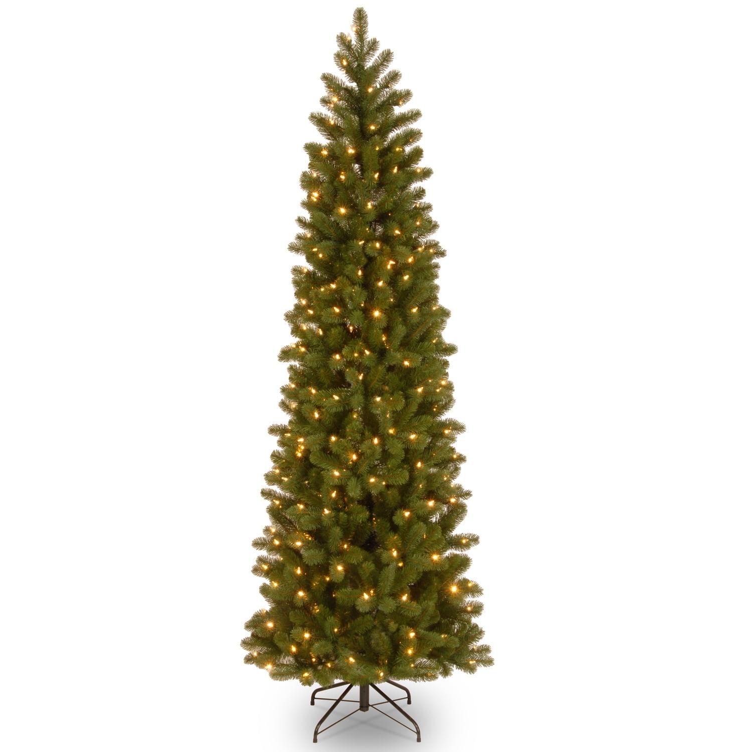 Prelit Slim Feel Real Downswept Douglas Fir Artificial Christmas Tree Clear Lights - National Tree Company