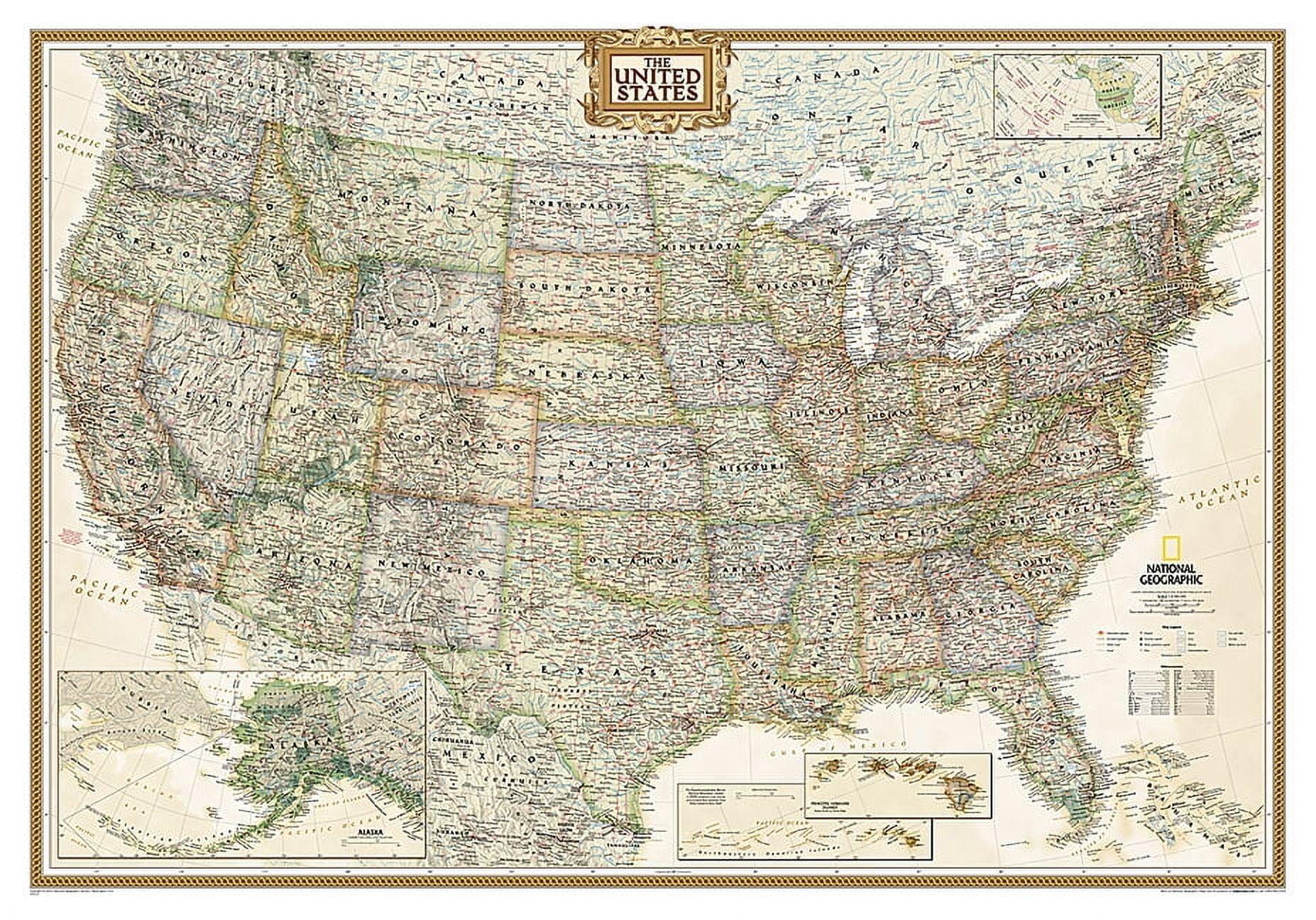 National geographic: united states executive wall map - laminated (43.5 x 30.5 inches) (other): 9780792233787