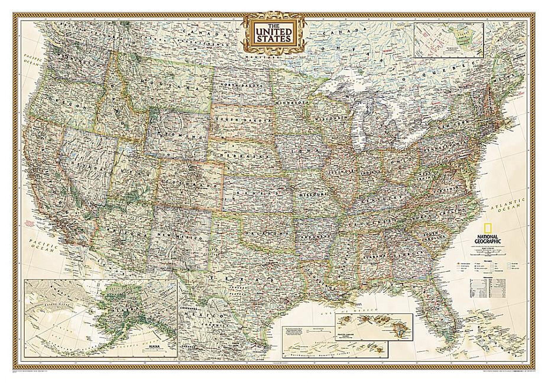 National geographic: united states executive wall map - laminated (43.5 x 30.5 inches) (other): 9780792233787
