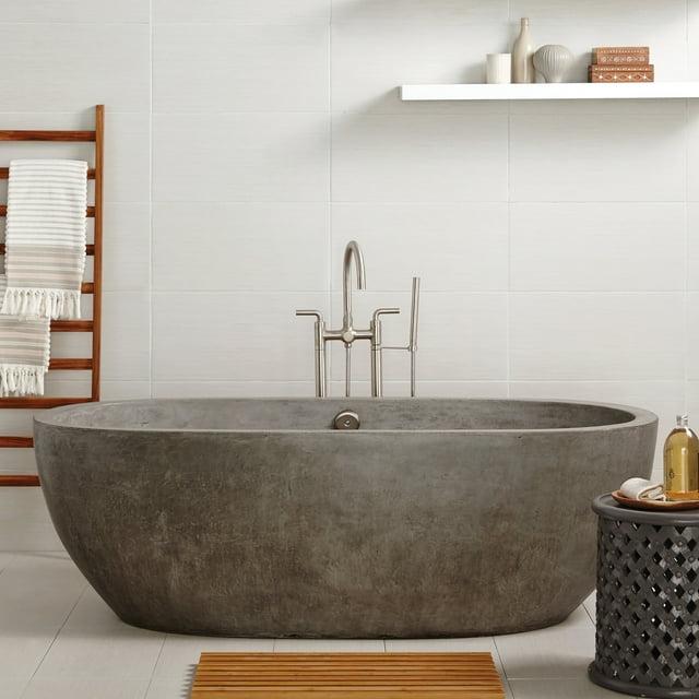 Holas 72" Handcrafted Freestanding Concrete Bathtub