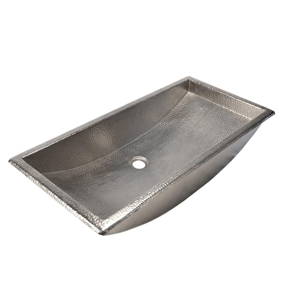 Elegant 30" Copper Rectangular Undermount Bathroom Sink