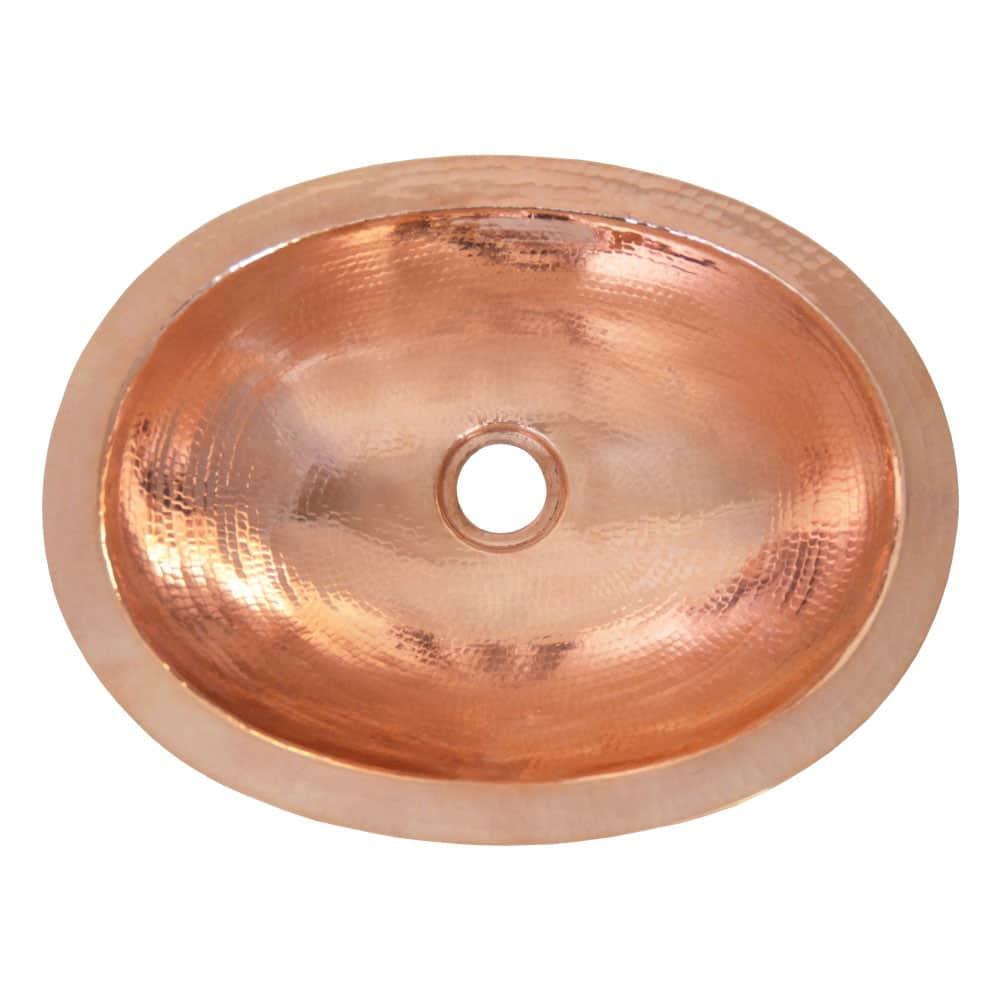 Baby Classic Copper Oval Undermount Bathroom Sink