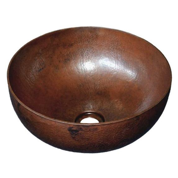 Maestro Copper Circular Vessel Bathroom Sink