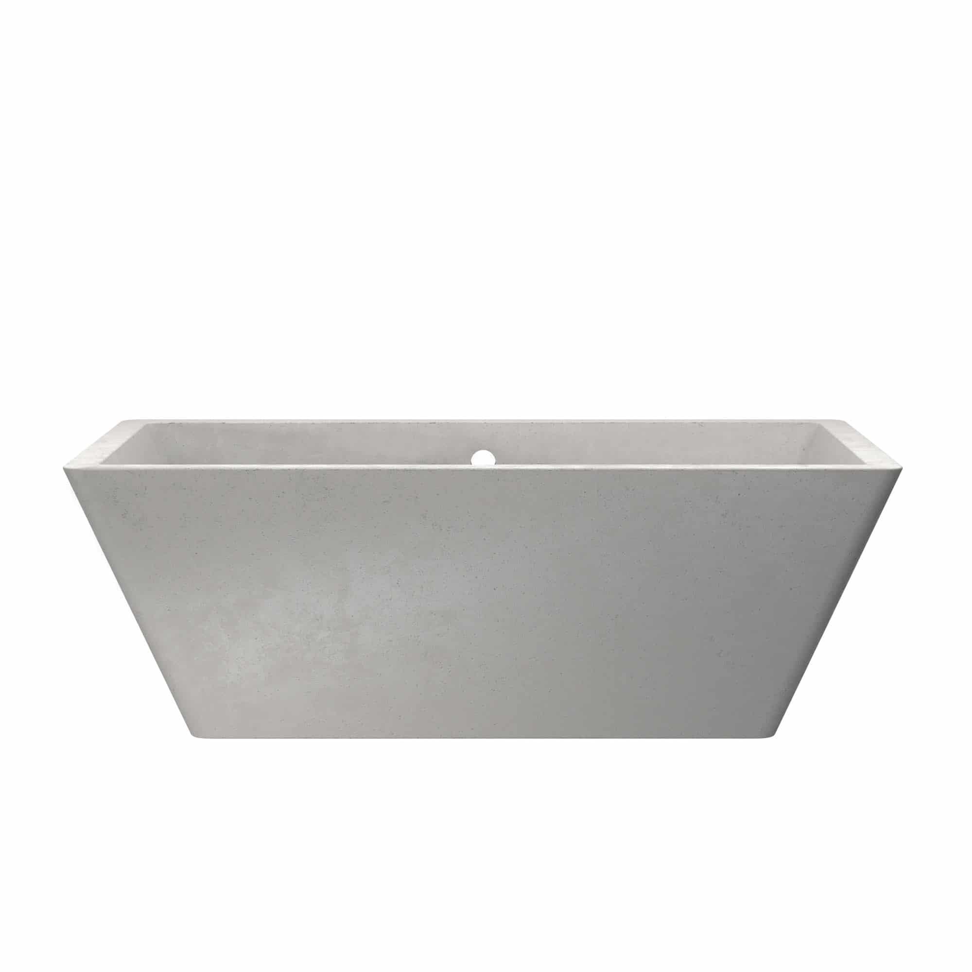 NativeStone 66" x 34" Freestanding Soaking Cement Bathtub
