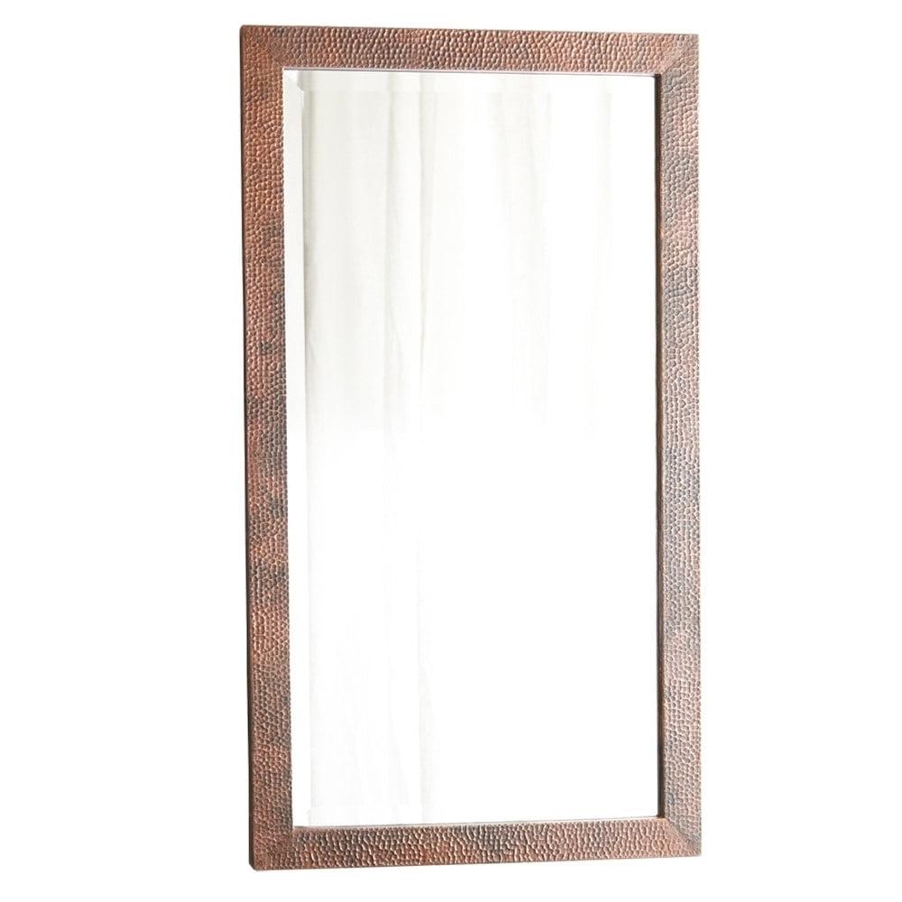 Milano Antique Copper Rectangular Bathroom Vanity Mirror