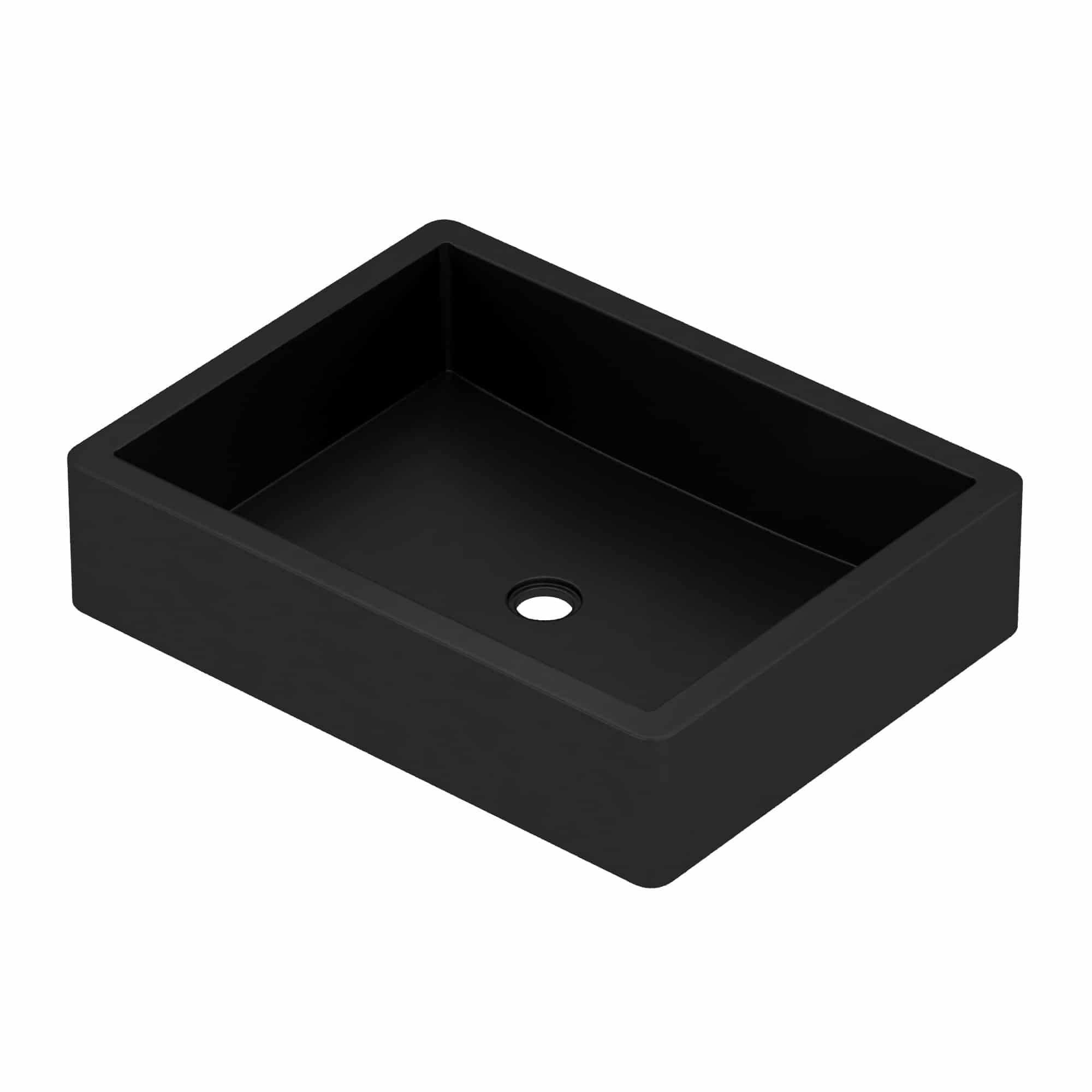 Charcoal NativeStone Rectangular Undermount 19" Bathroom Sink