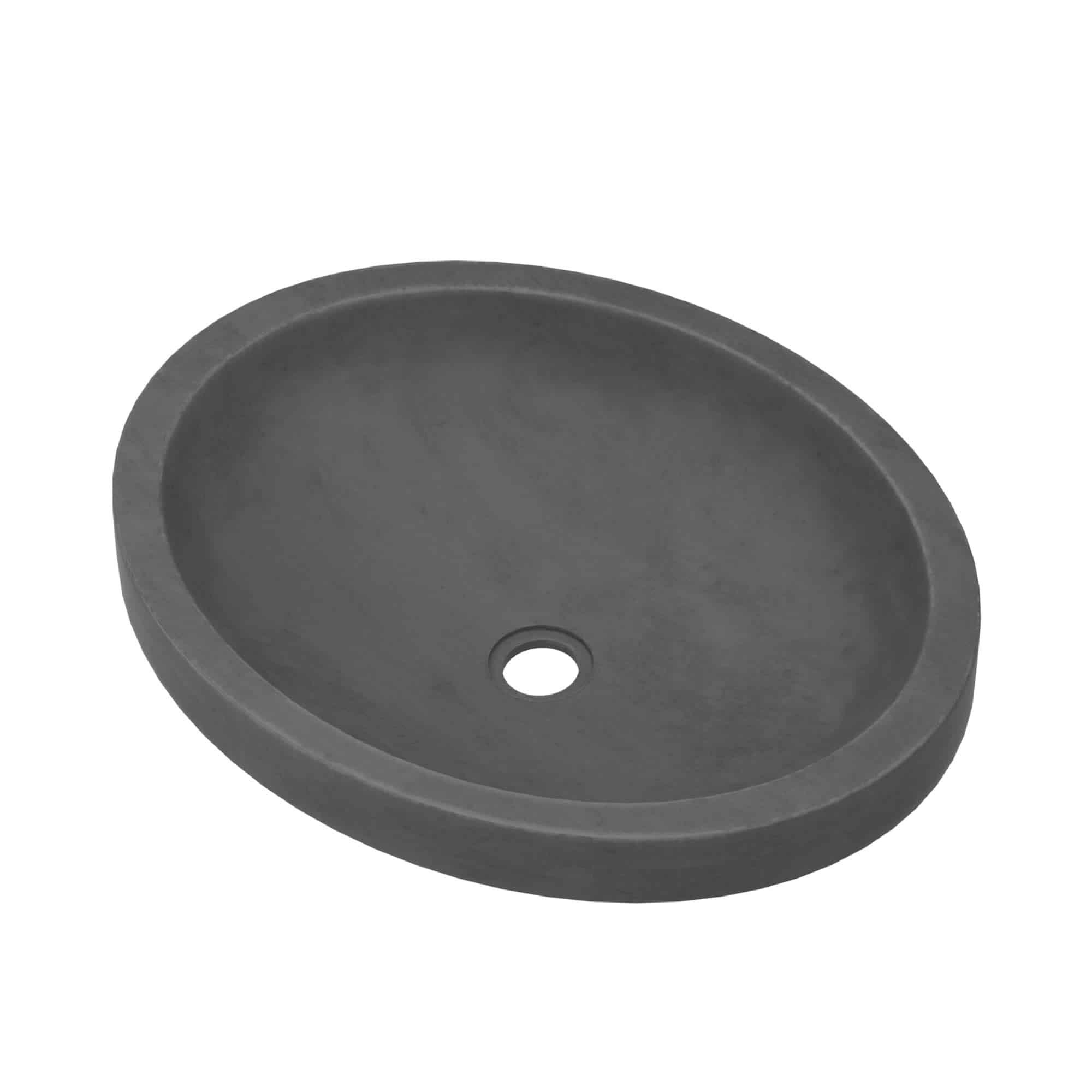 NativeStone Handmade Oval Drop-in Bathroom Sink