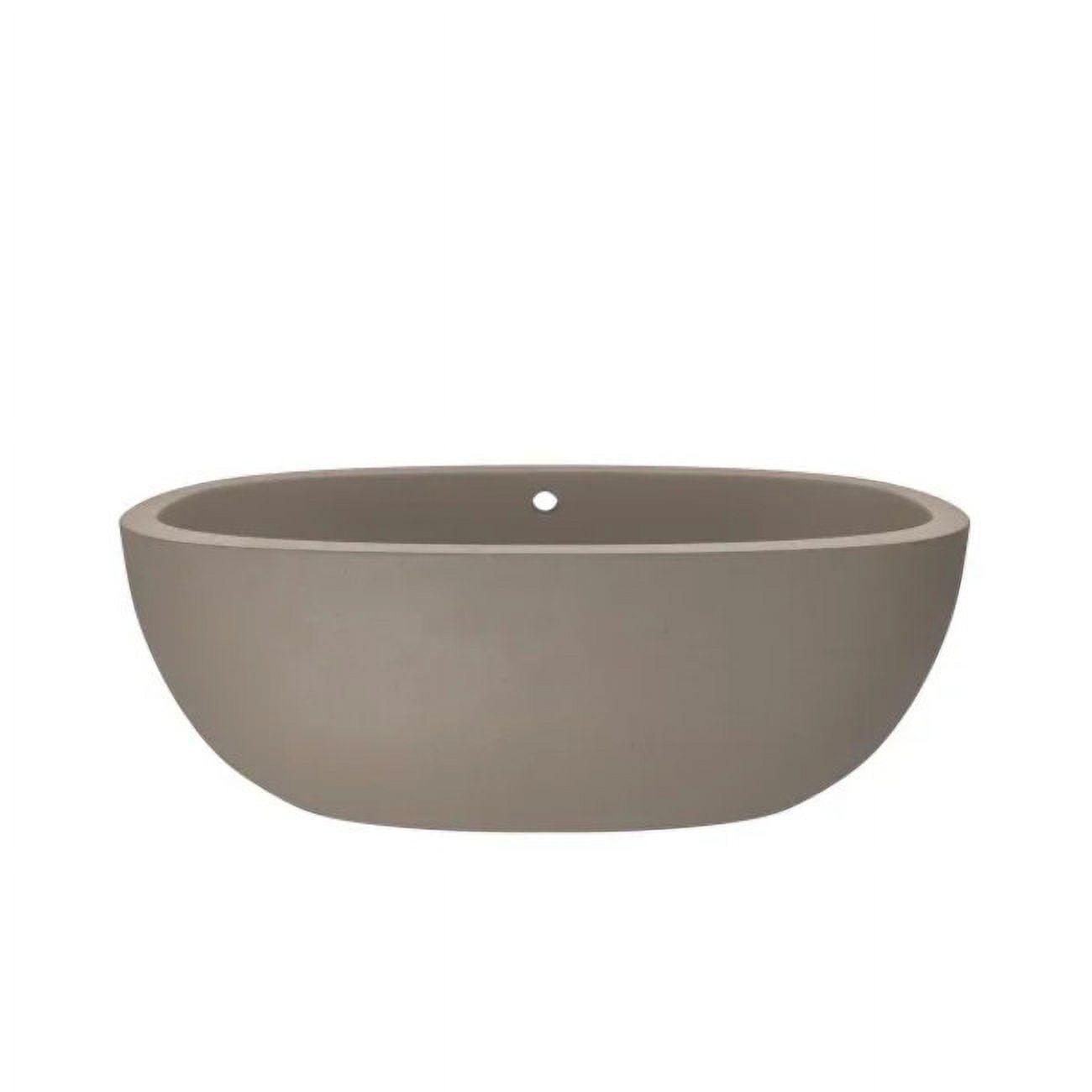 Avalon NativeStone Freestanding Soaking Cement Bathtub