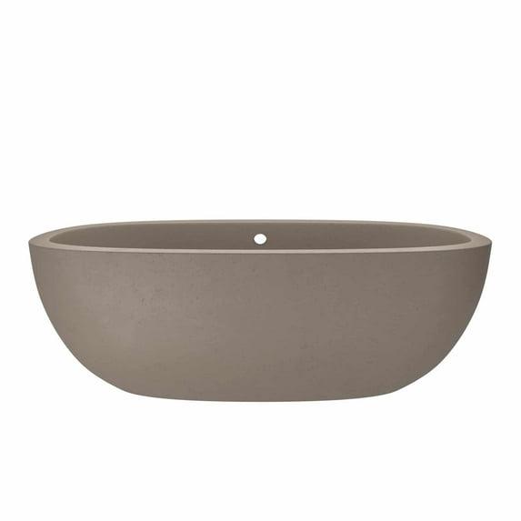 Holas 72" Handcrafted Freestanding Concrete Bathtub