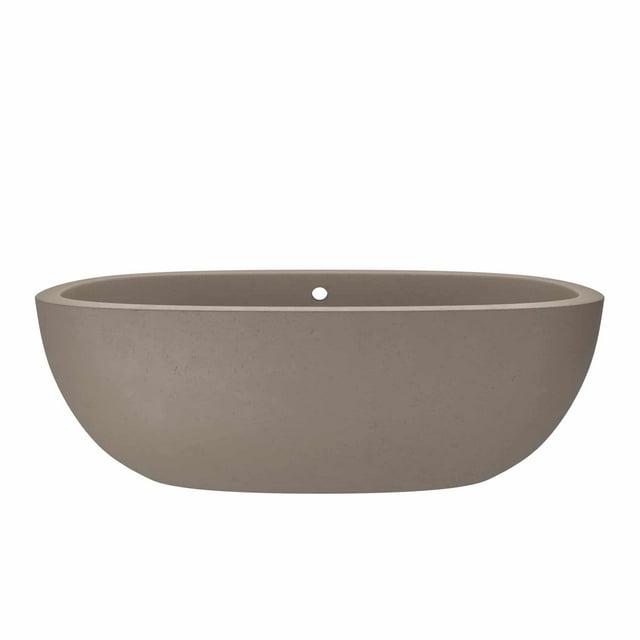 Holas 72" Handcrafted Freestanding Concrete Bathtub