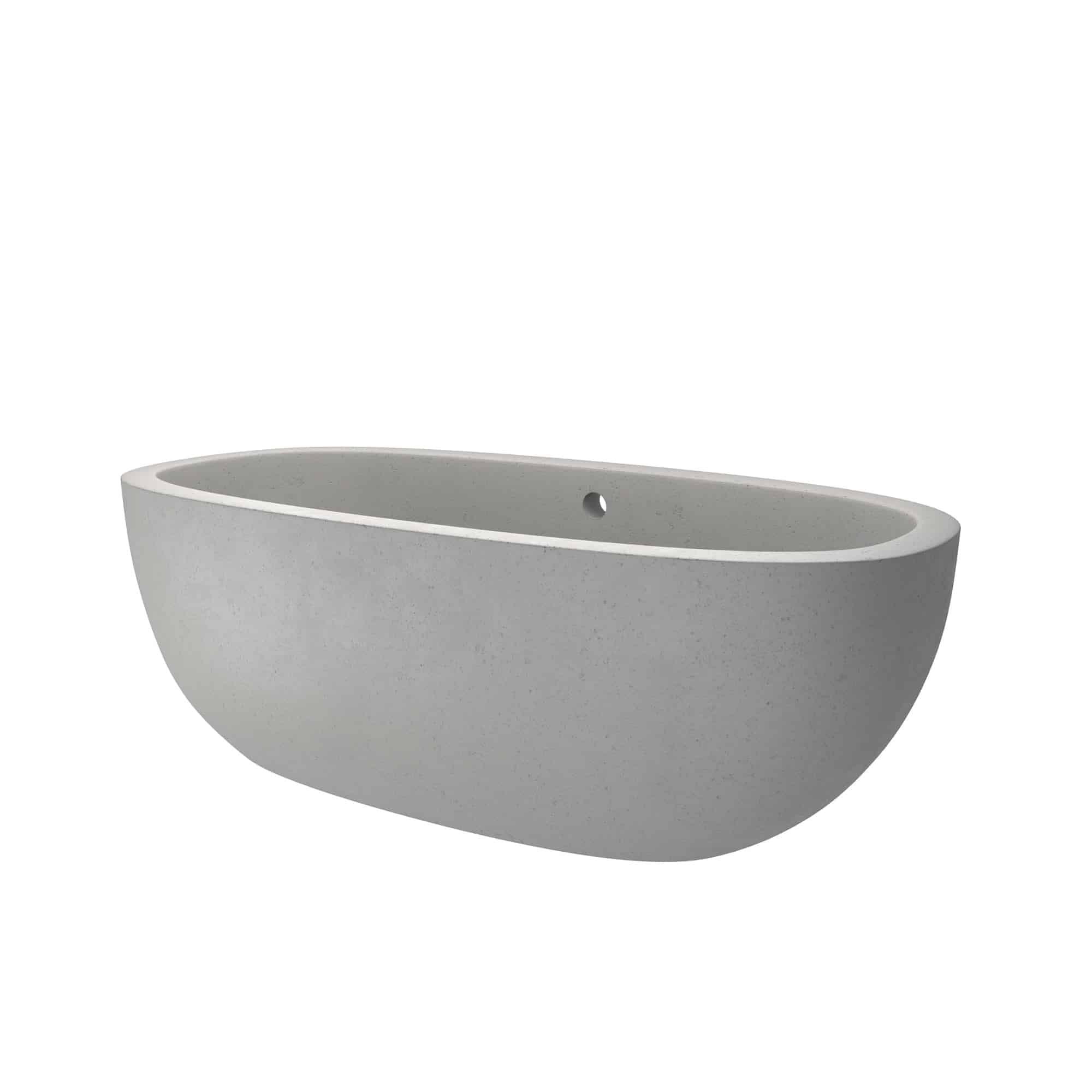 Holas 72" Handcrafted Freestanding Concrete Bathtub