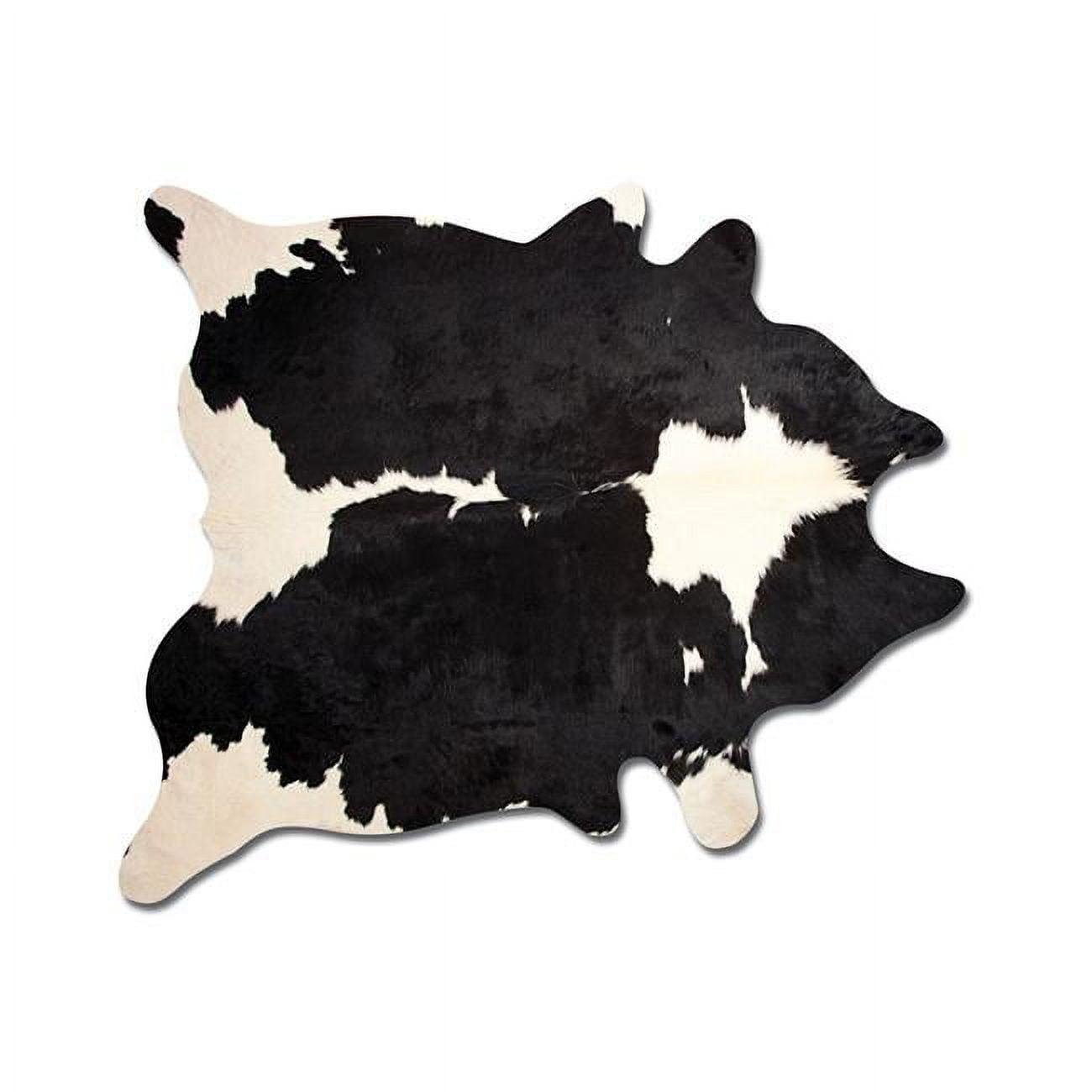 Handmade Black and White Cowhide Area Rug 5' x 7'