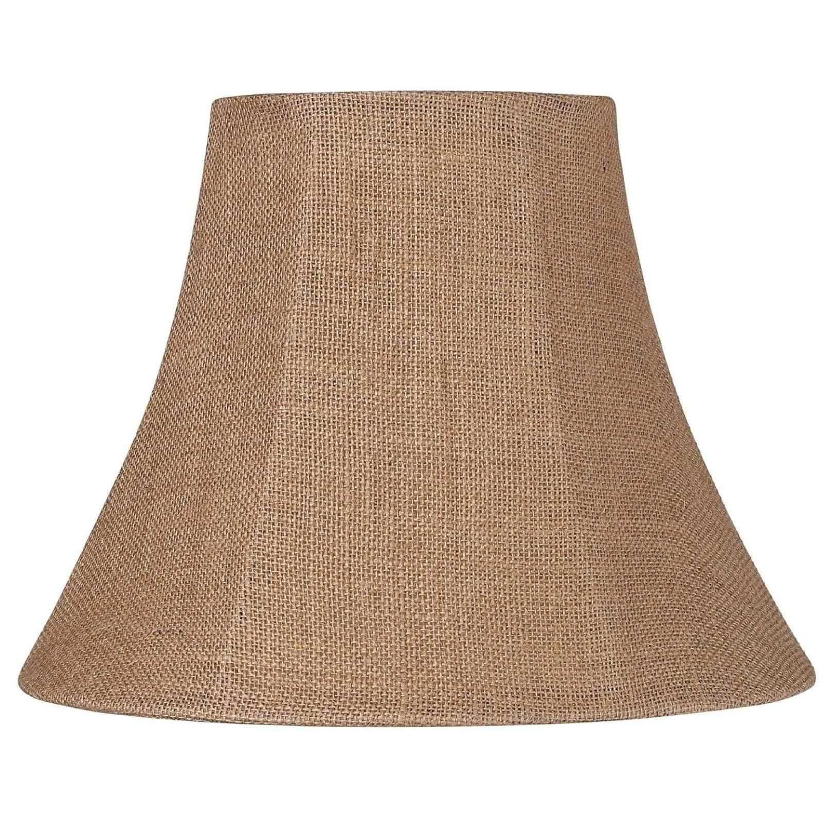 Natural Burlap Bell Lamp Shade with Spider Fitter