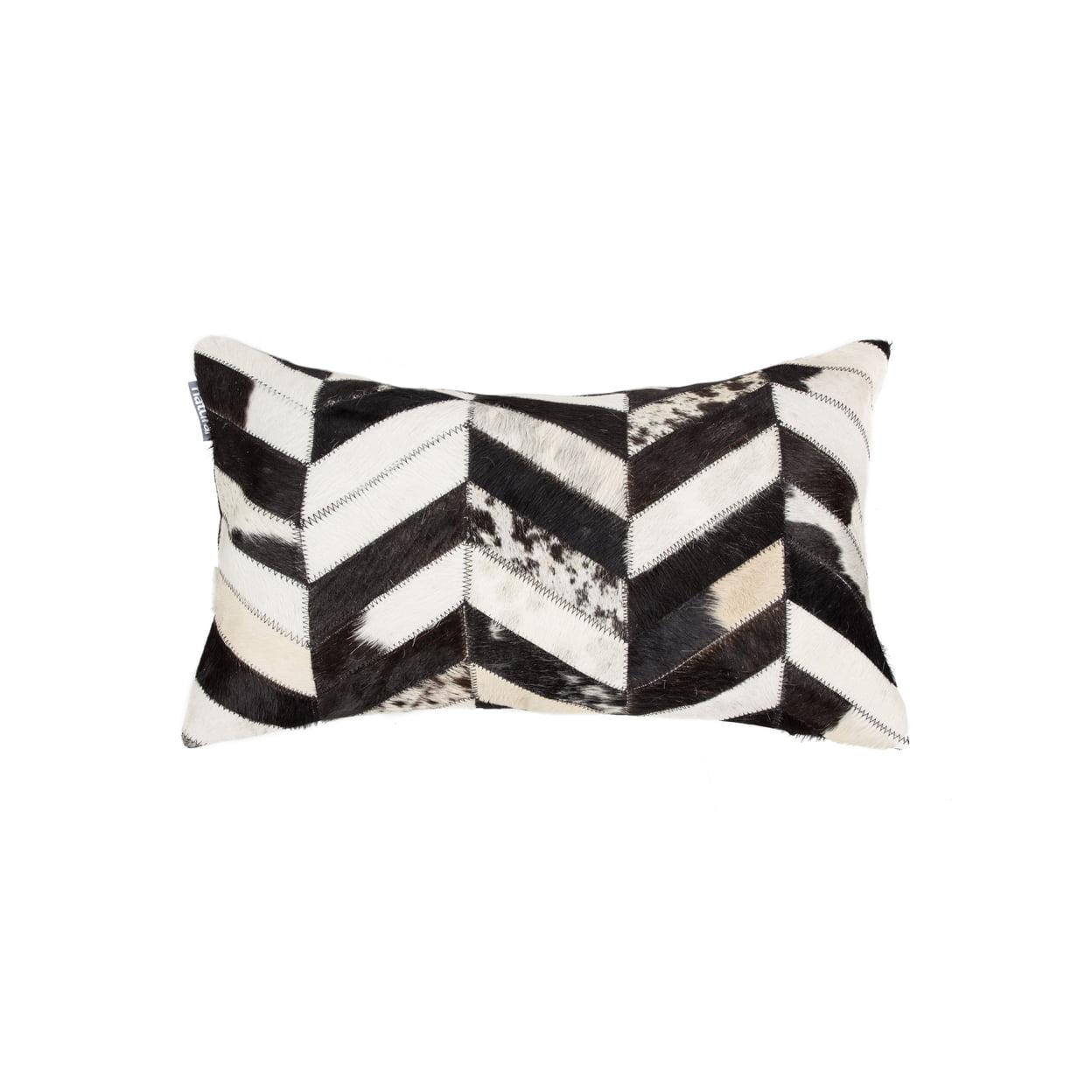 Natural Rugs Torino Leather/Suede Lumbar Rectangular Pillow Cover & Insert