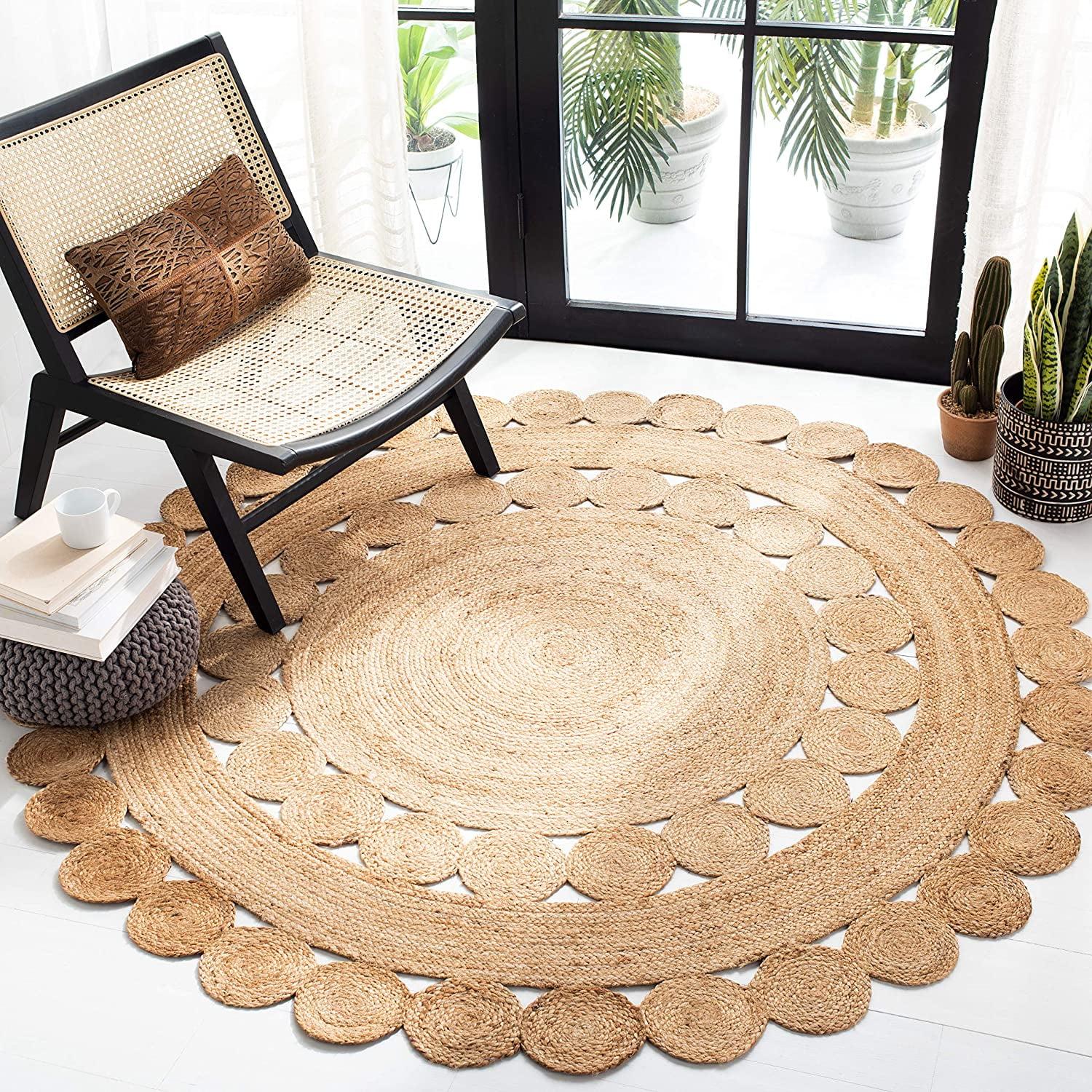 Natural Jute Handwoven Round Area Rug