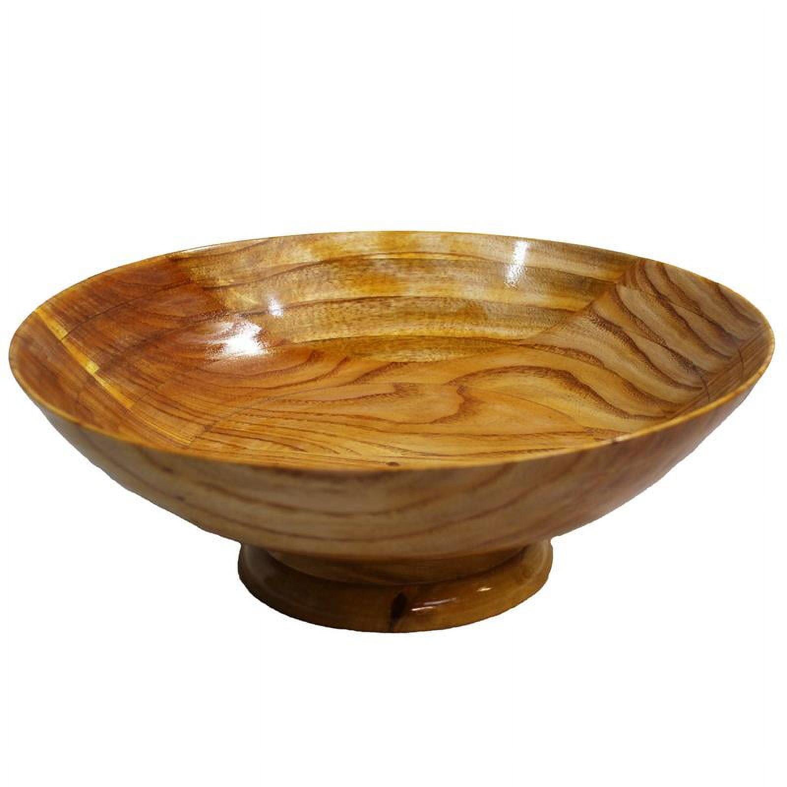 Elegant Hand-Carved 12" Rosewood Decorative Fruit Bowl