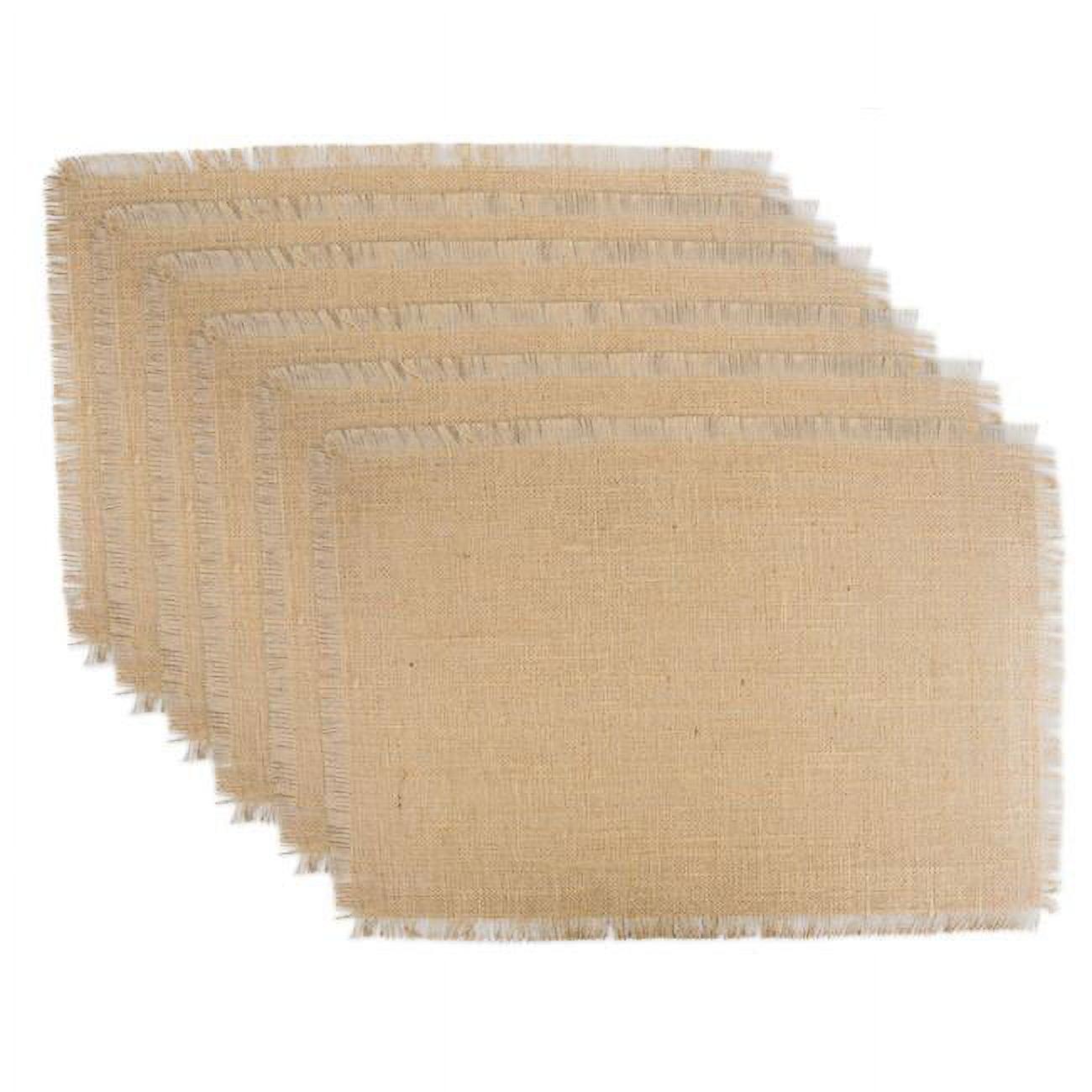 DII Modern Style Jute Fabric Placemat in Natural Finish (Set of 6)