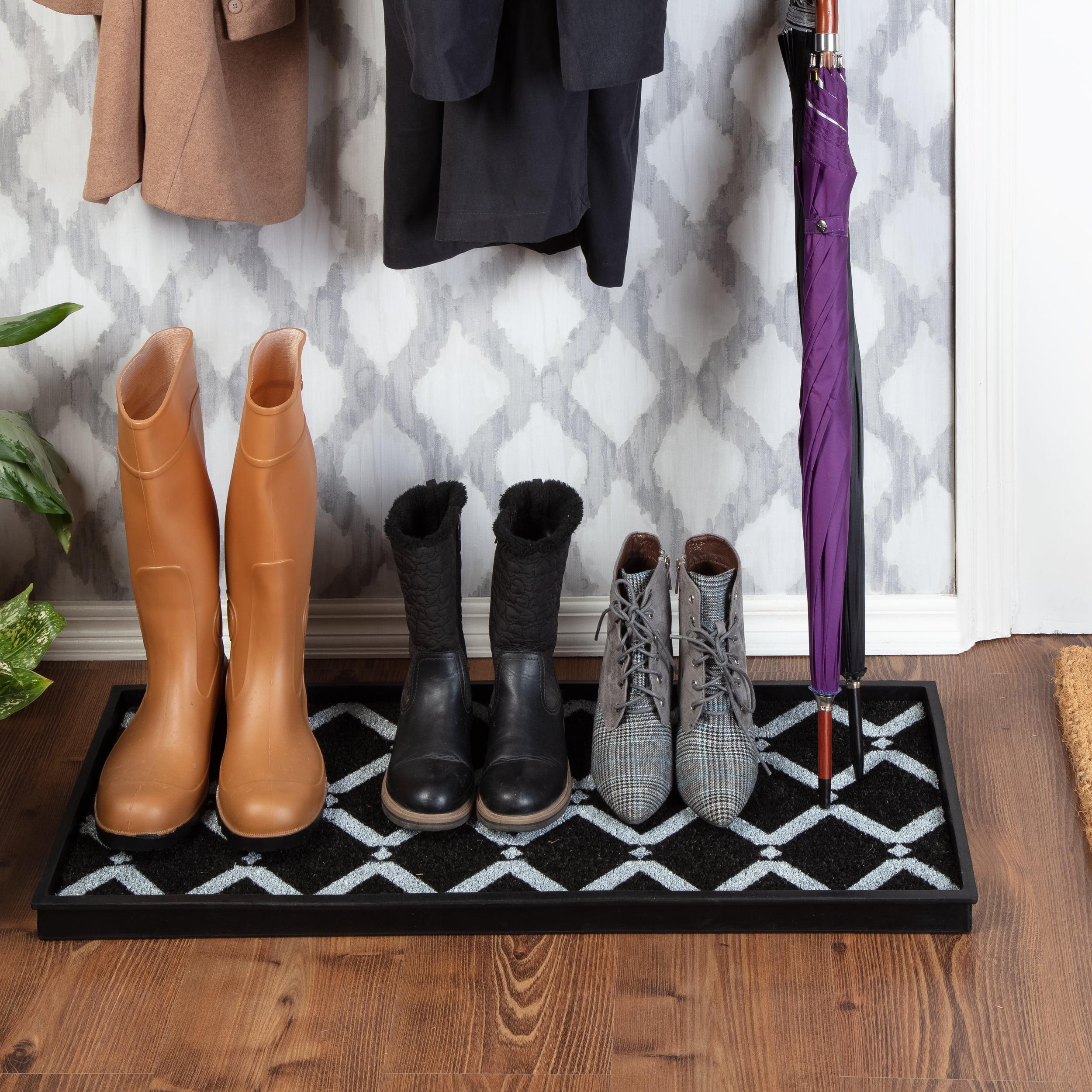 Anji Mountain Eco-Friendly Rubber Boot Tray for Muddy Shoes, Garden Tools, and Pet Supplies (Available in Multiple Sizes)