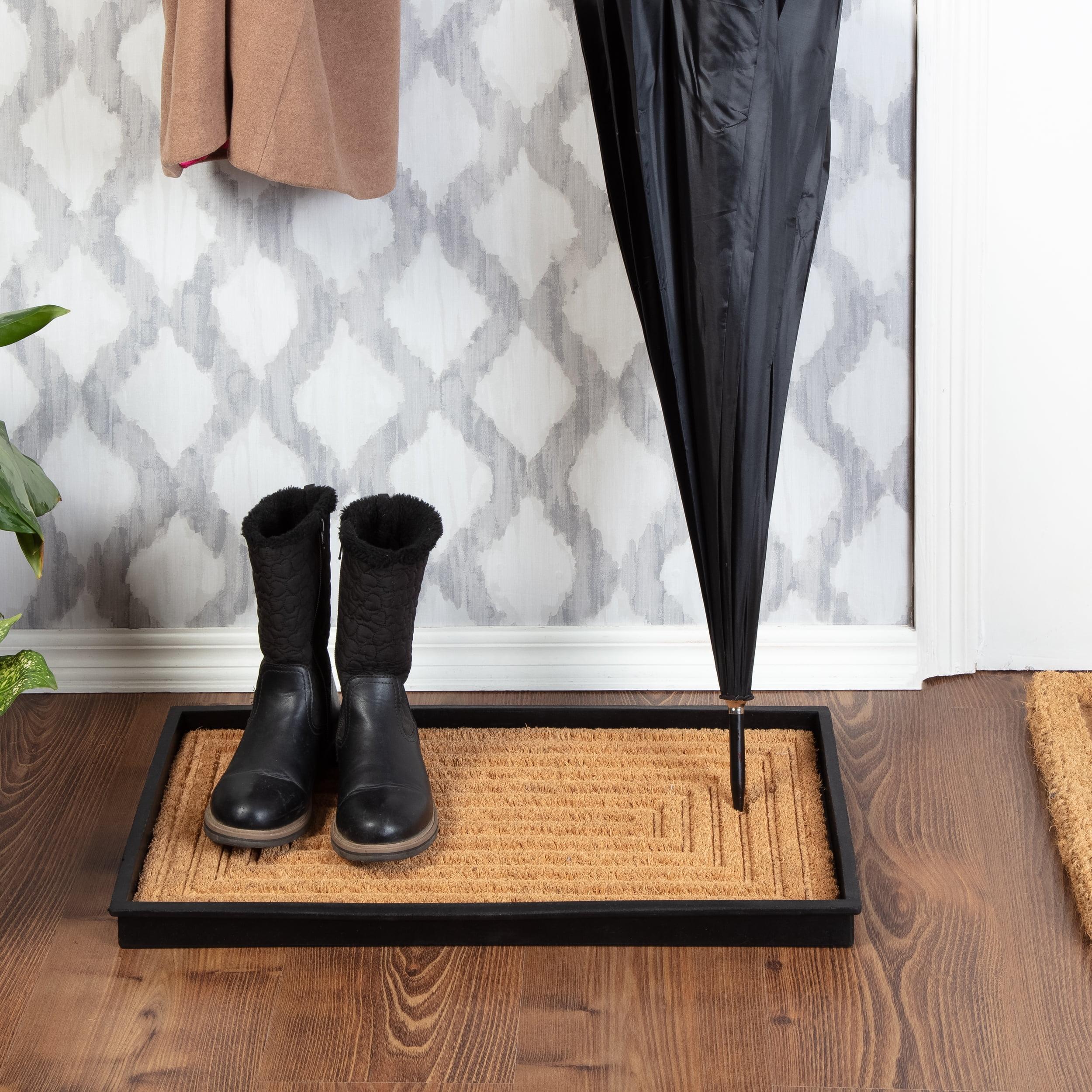 Anji Mountain Eco-Friendly Rubber Boot Tray for Muddy Shoes, Garden Tools, and Pet Supplies (Available in Multiple Sizes)