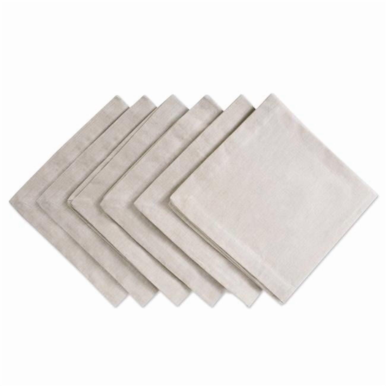 Design Imports  Chambray Napkin Set 6 Piece, Natural, 20X20"