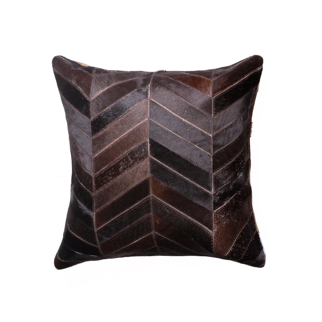 eRug Outlet Torino Leather/Suede Throw Square Pillow Cover & Insert