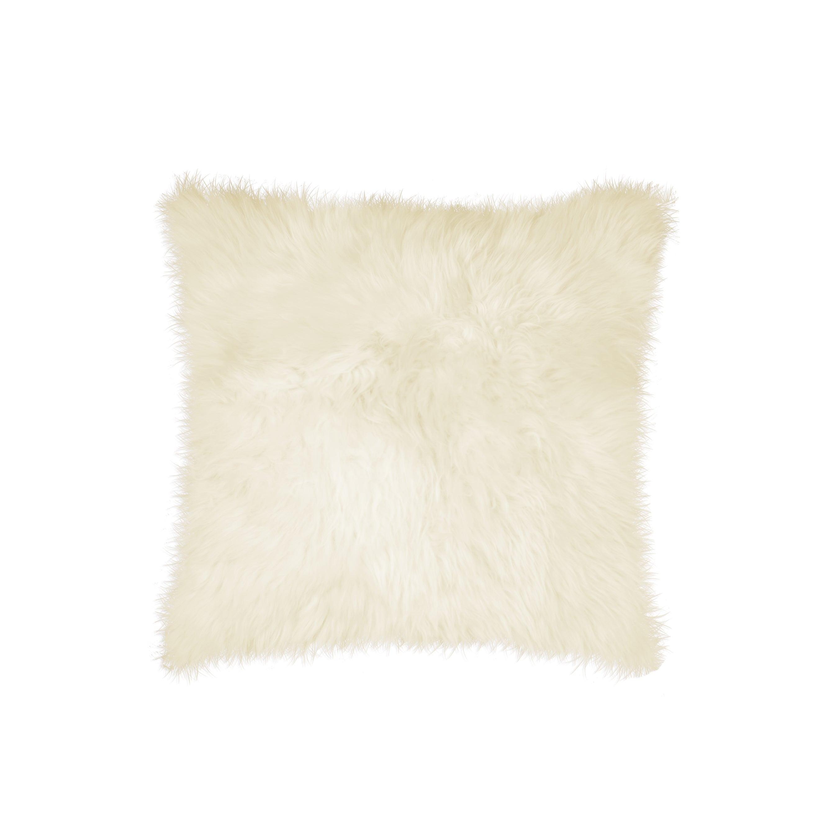 Natural New Zealand Sheepskin Pillow | Natural | 18"x18"