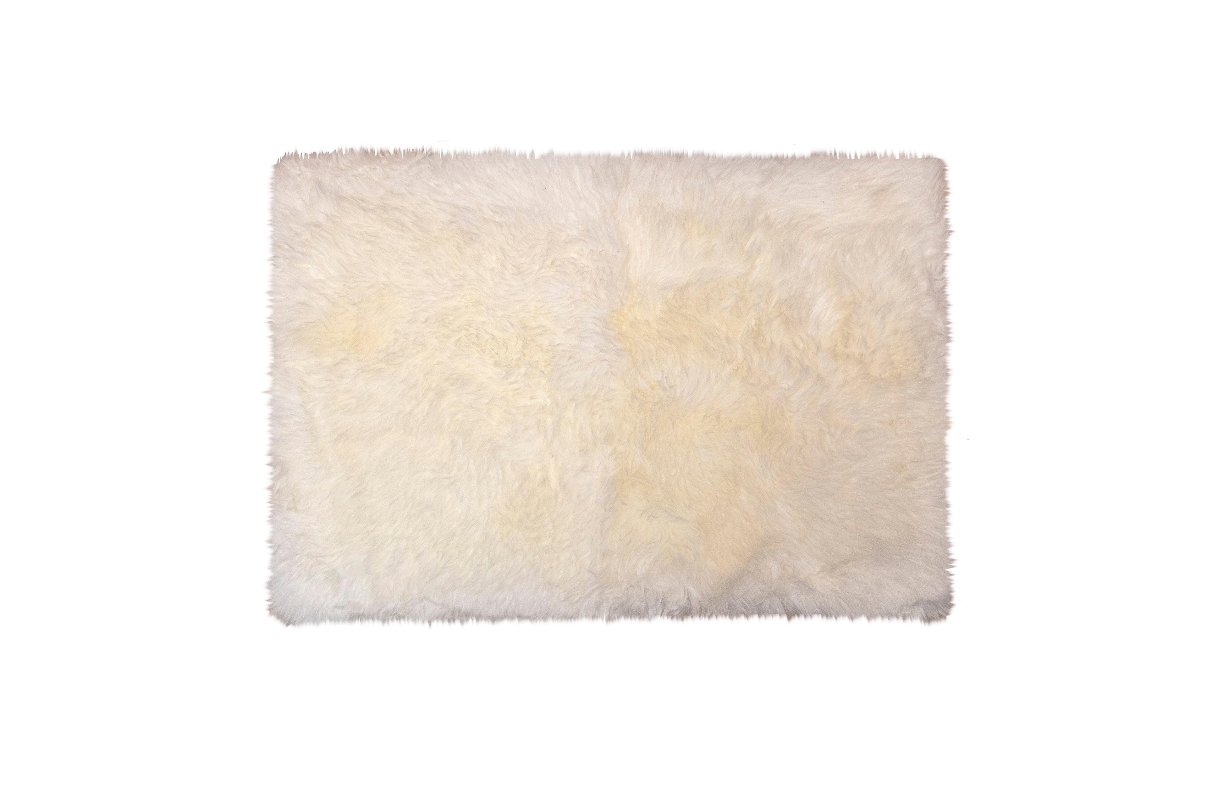 Natural New Zealand Sheepskin Single Rectangular Rug | Natural | 2'x3'