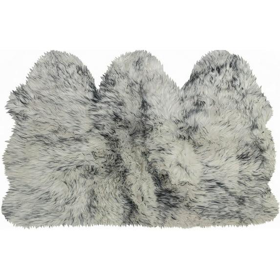 Natural New Zealand Sheepskin Trio Rug | Gradient grey | 3'x5'