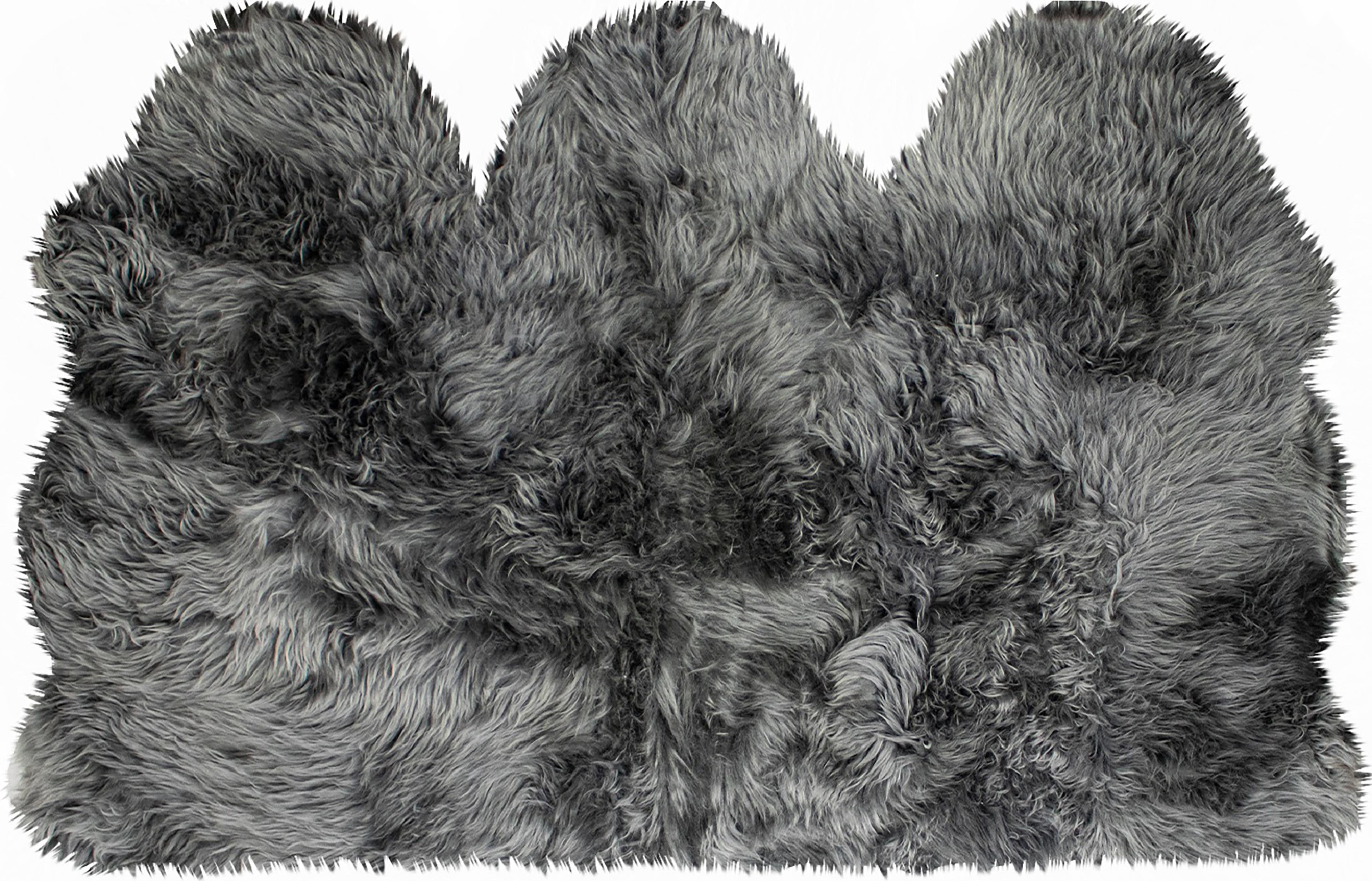 Home Decor Zealand Sheepskin Trio Rug | 1-Piece | Grey | 3'x5'