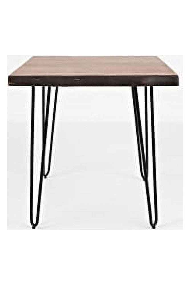 Acacia Live Edge 24'' Chestnut Square End Table with Hairpin Legs