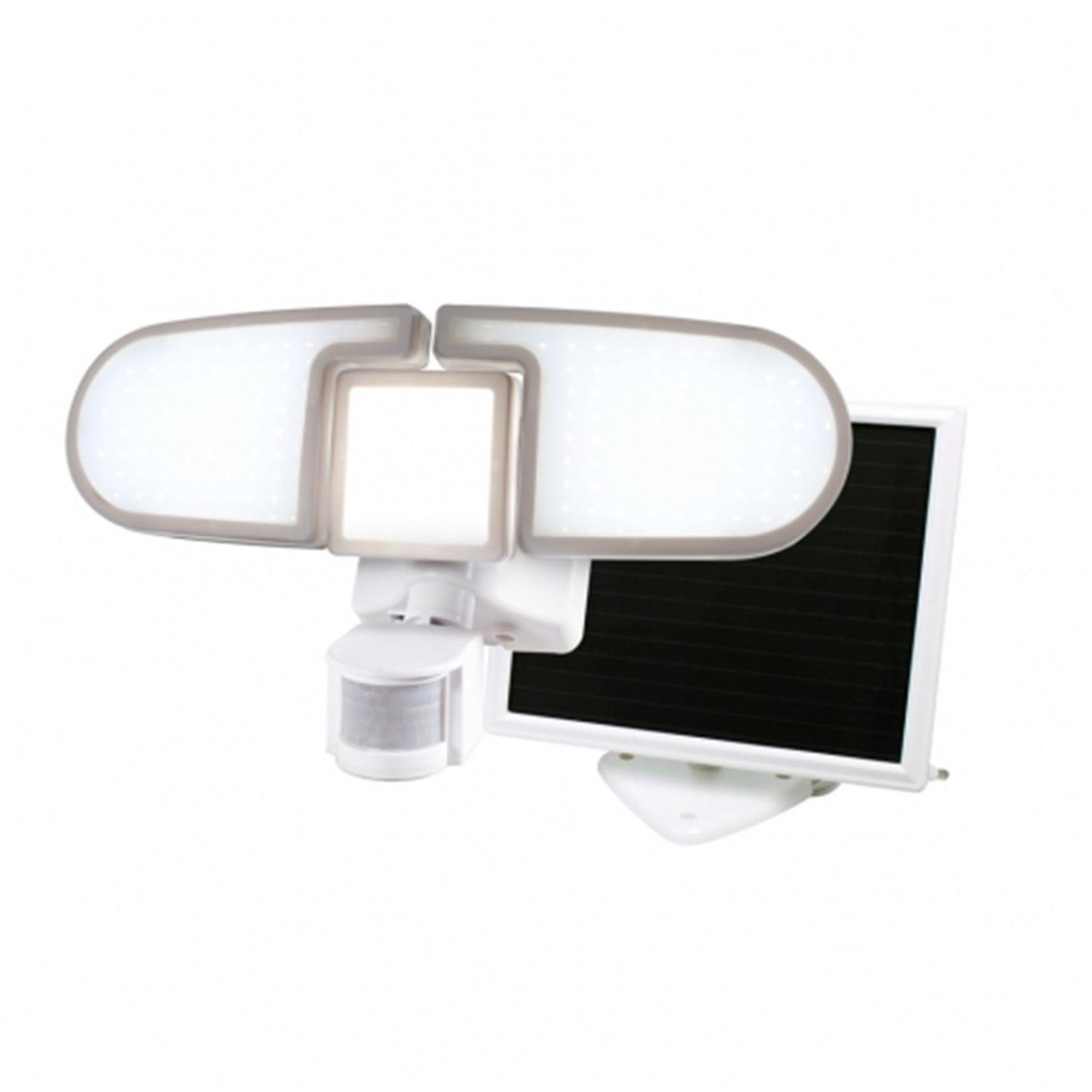 3 - Head LED Solar Powered Dusk to Dawn Outdoor Security Flood Light with Motion Sensor and Timer