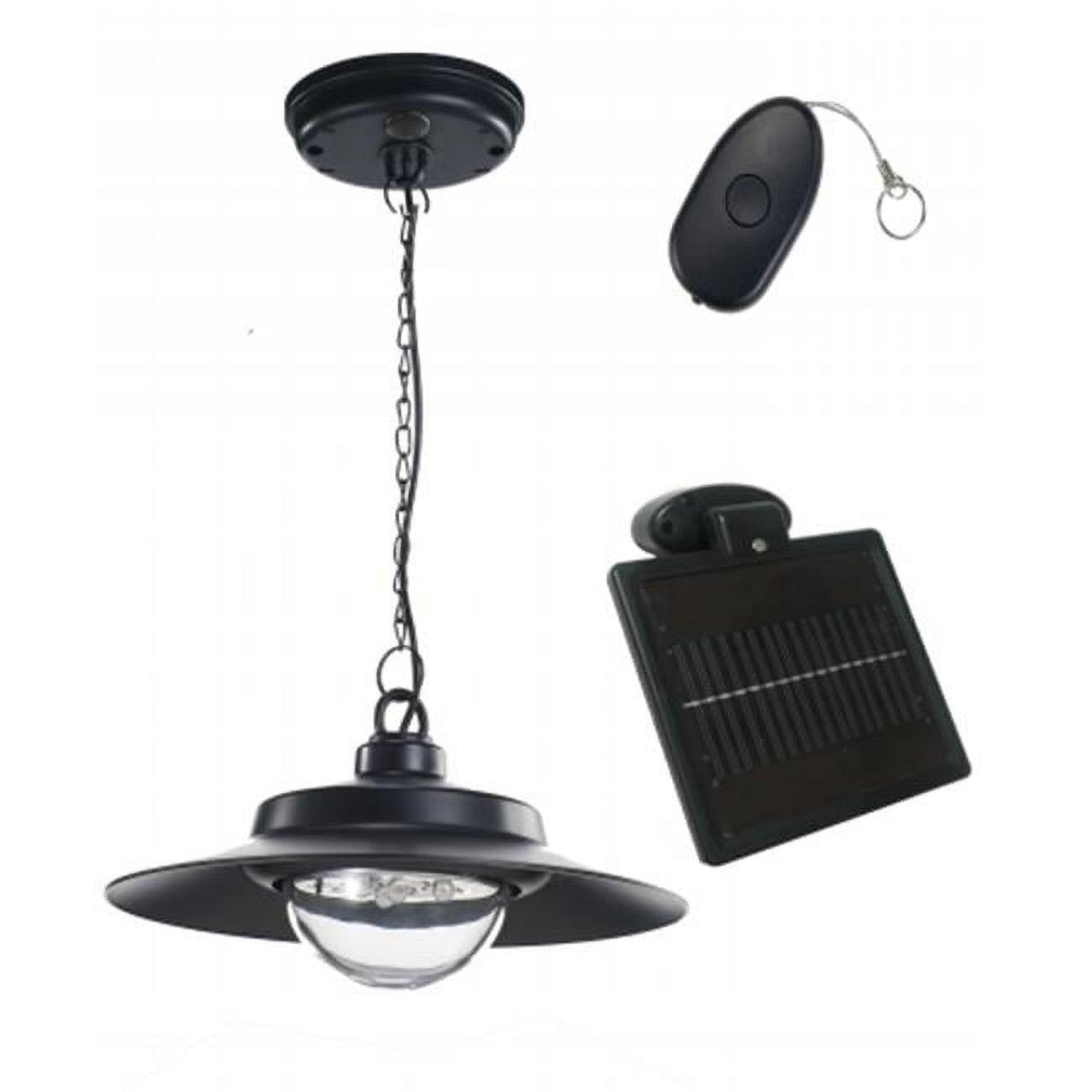 Black Glass LED Solar-Powered Indoor/Outdoor Hanging Light