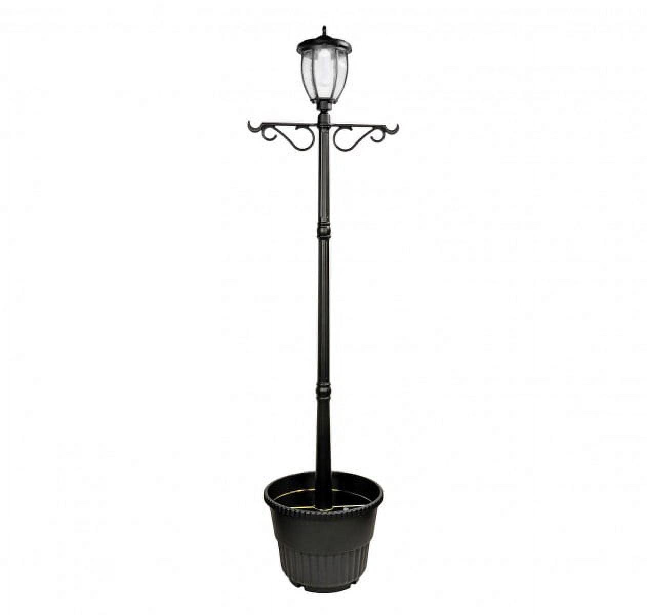 Nature Power (23107) 31 Lumens Terrace Solar Powered Integrated LED Post Lamp and Planter