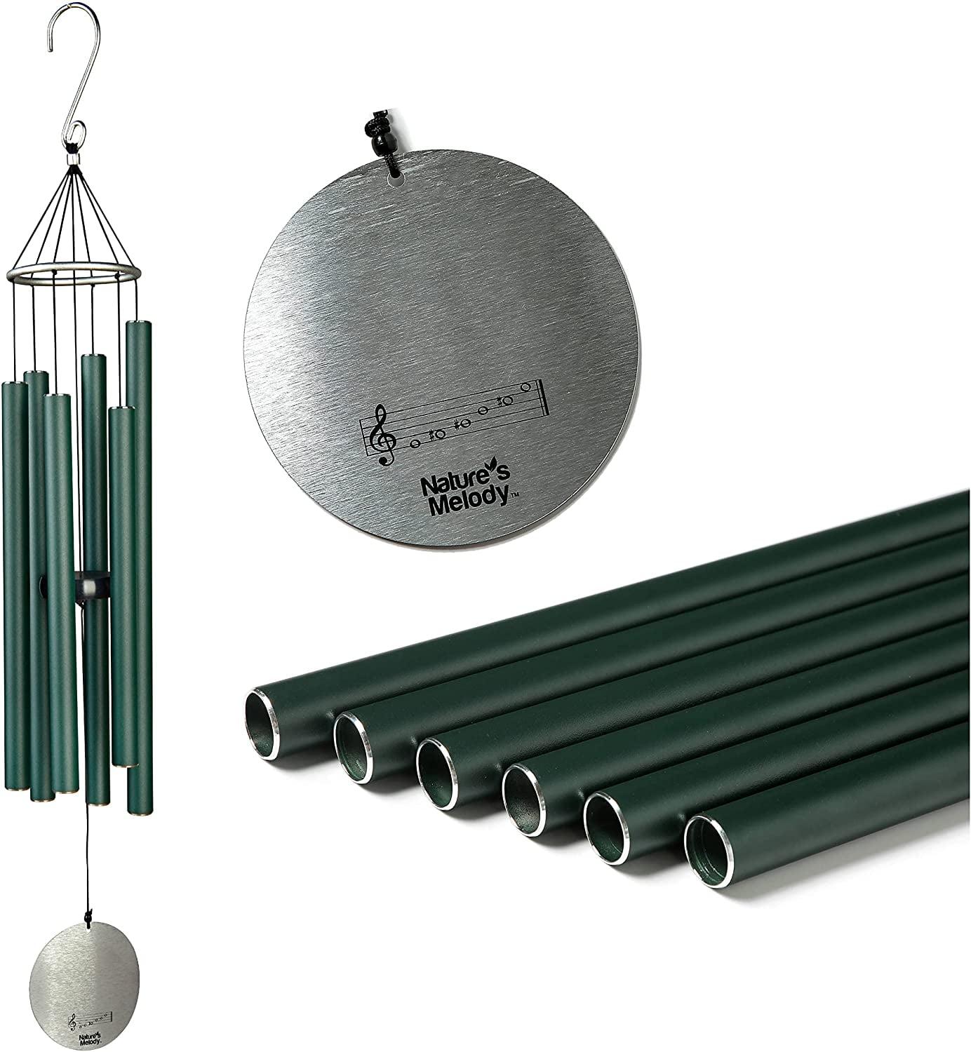 Forest Green 42" Aluminum Outdoor Wind Chimes with 6 Tubes