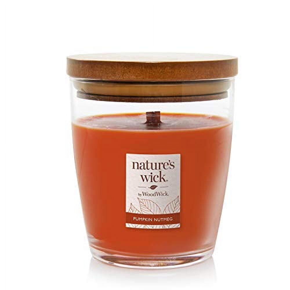 Pumpkin Nutmeg Scented Glass Jar Candle with Wooden Lid