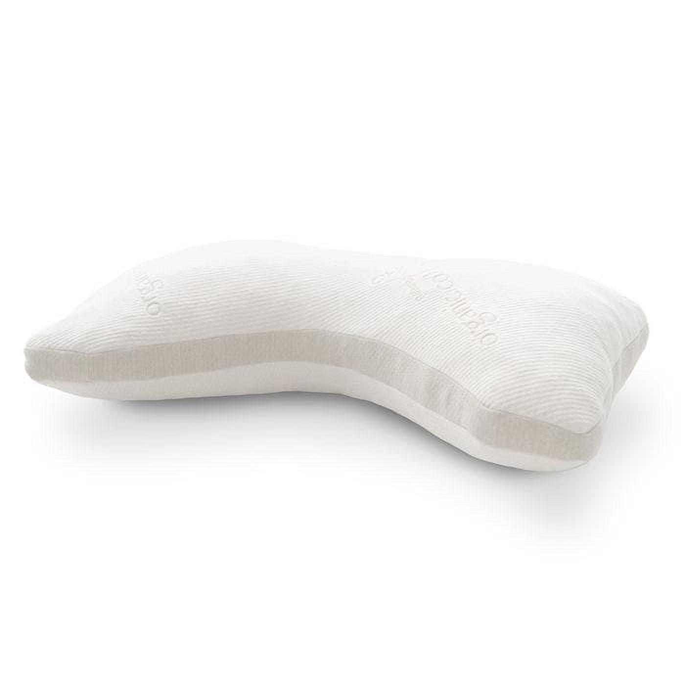 Organic Cotton Curved Side Sleeper Pillow with Latex Fill